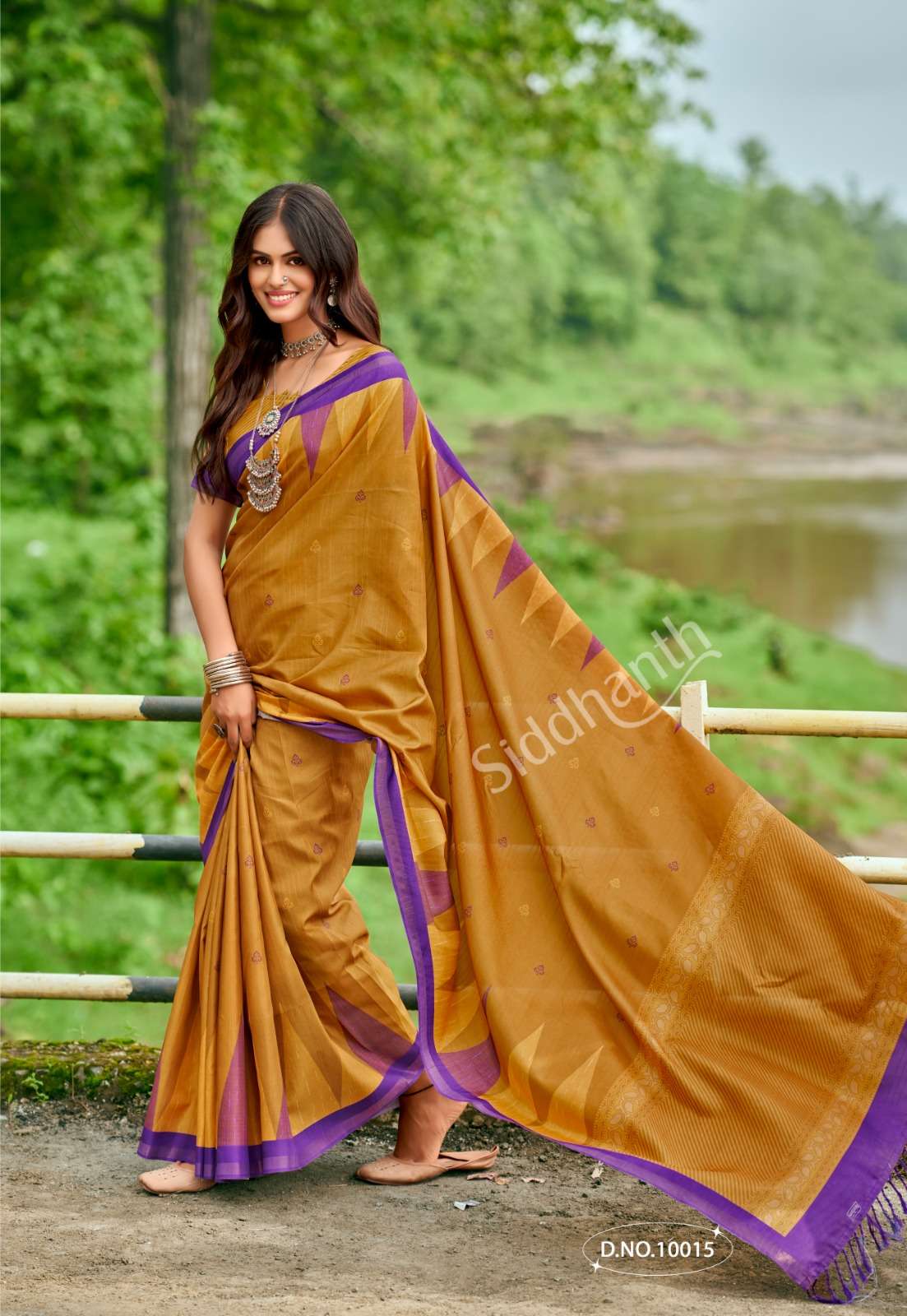 New Generation Kota Linen Banarasi Saree with Bentex Border & Digital Print