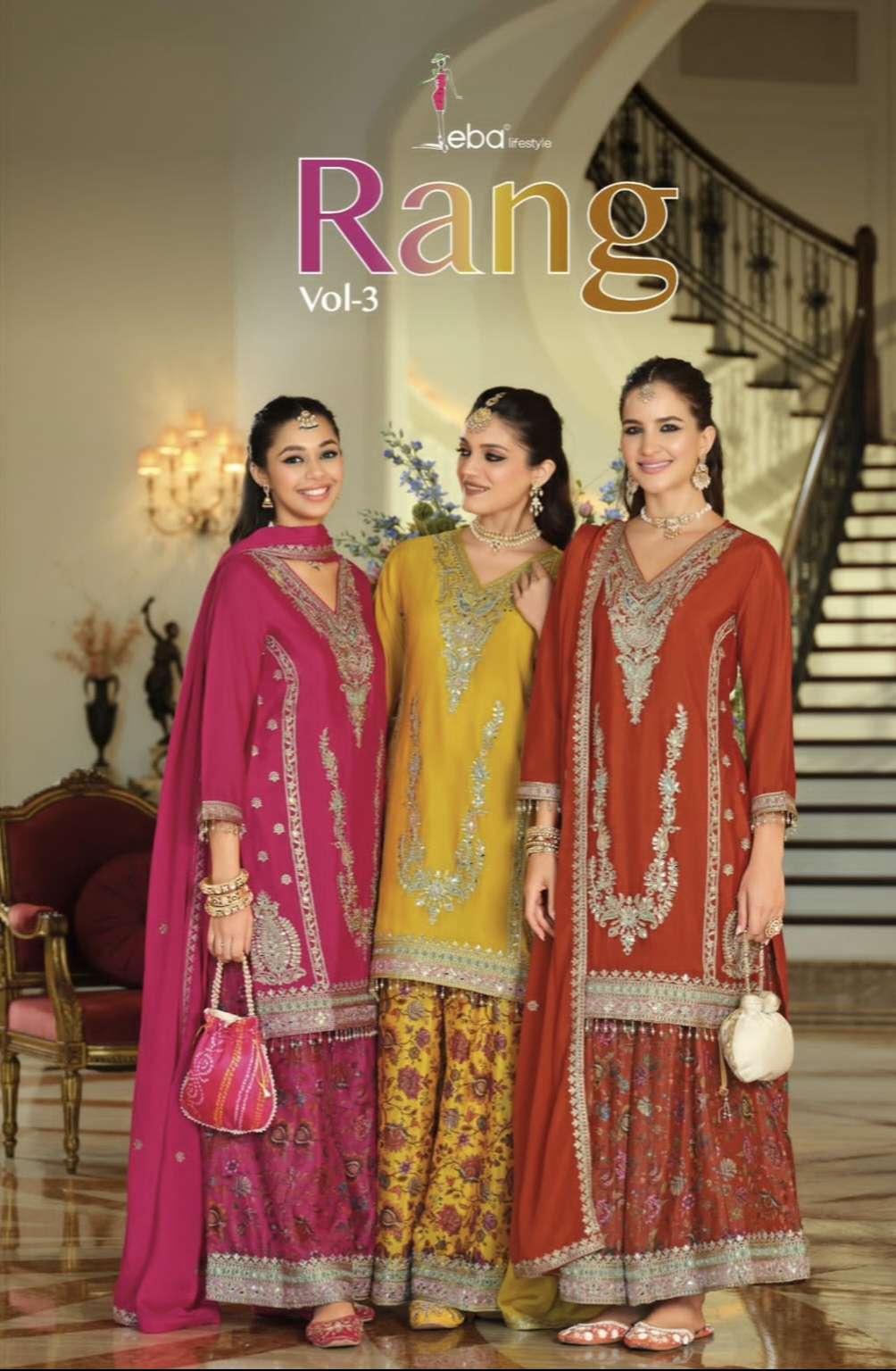 Rang vol 3 by eba Life style suit collection manufacturers surat 
