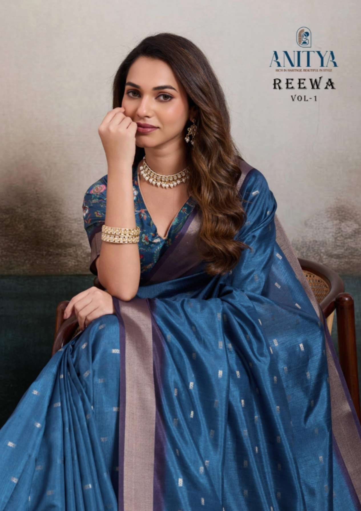 Reewa Vol 1 Series 4001 to 4006 by Anitya saree Collection manufacturer surat 