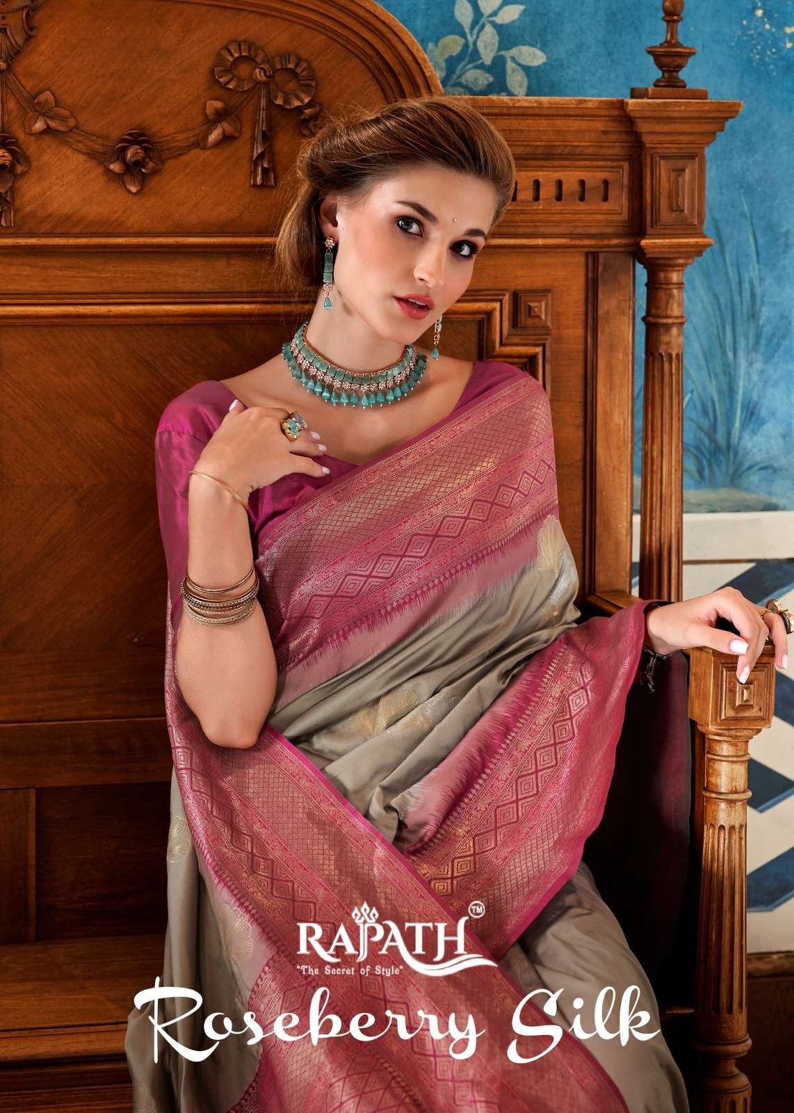 ROSE BERRY SILK by RajPath Fabric saree Collection manufacturer surat 