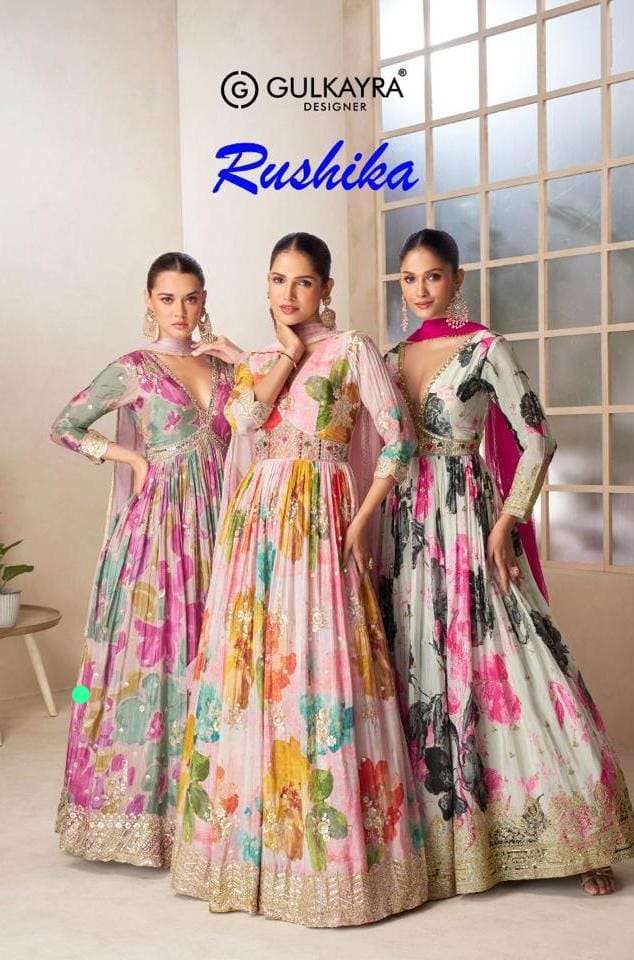 RUSHIKA by Gulkayra Designer gown collection manufacturers surat 