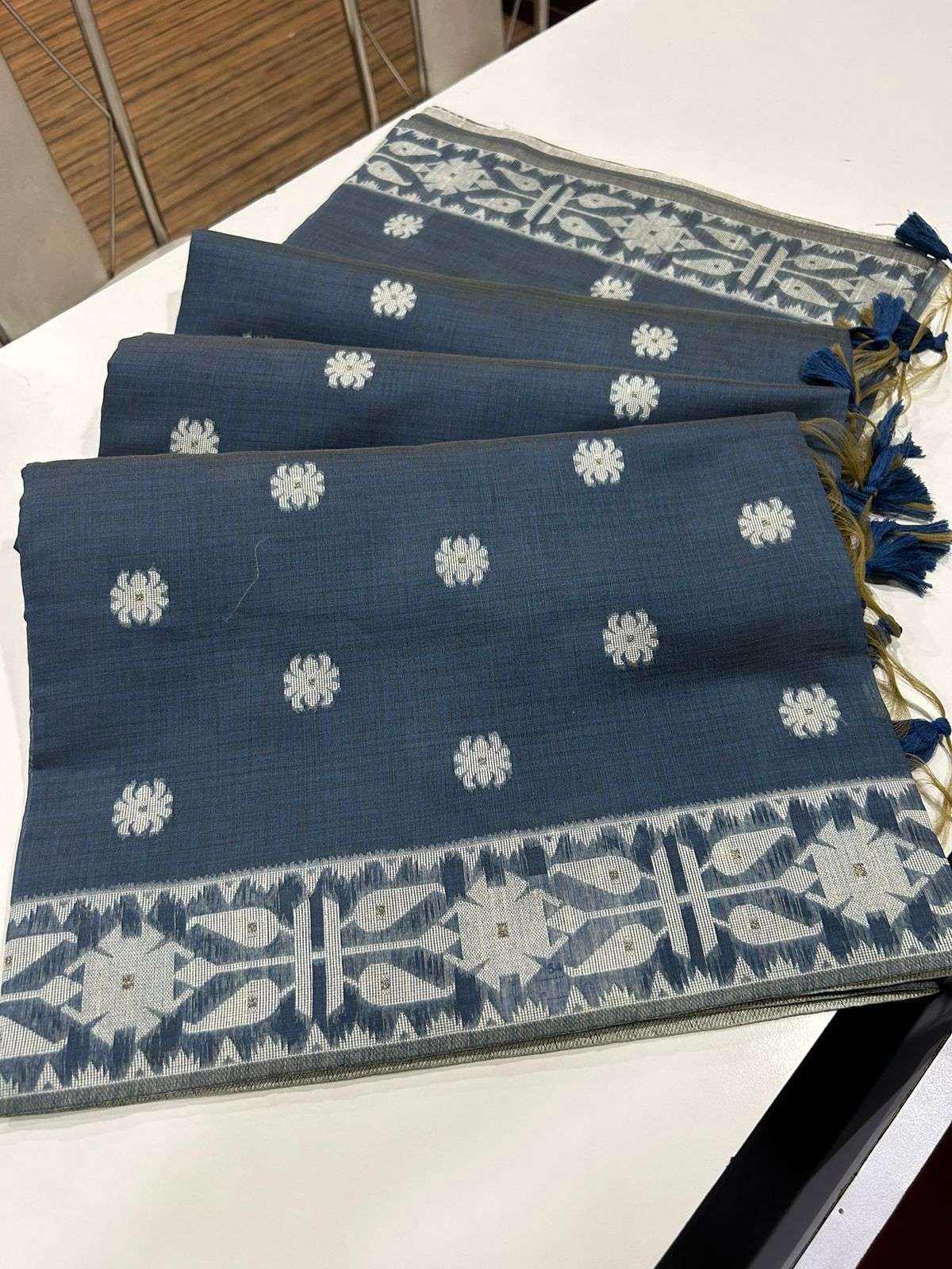 Rutrang🌹 Muga Cotton Jamdani 6 – Premium Soft Jamdani Saree