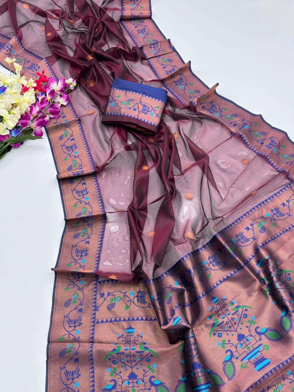 Rutrang Paithani 652 – Premium Soft Tissue Silk Paithani Saree