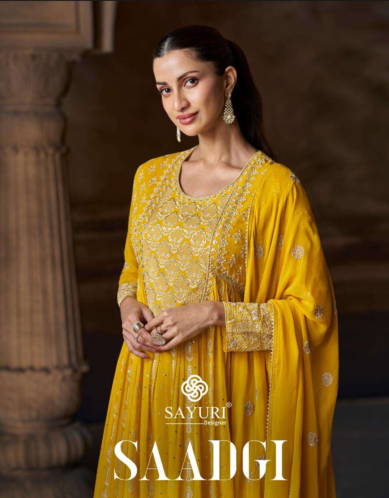 SAADGI by SAYURI DESIGNER gown collection manufacturers surat 