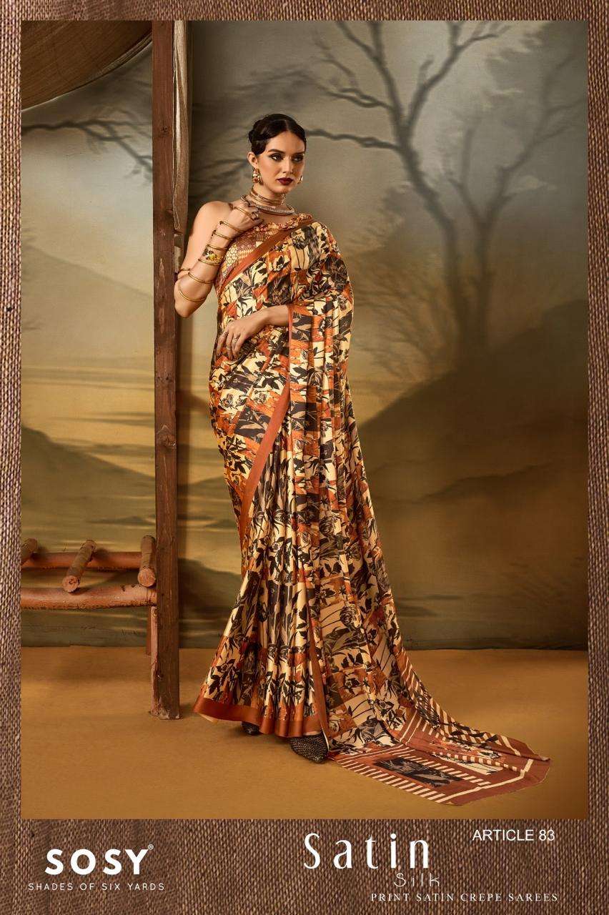 SATIN DIGITAL by SOSY saree Collection manufacturer surat 