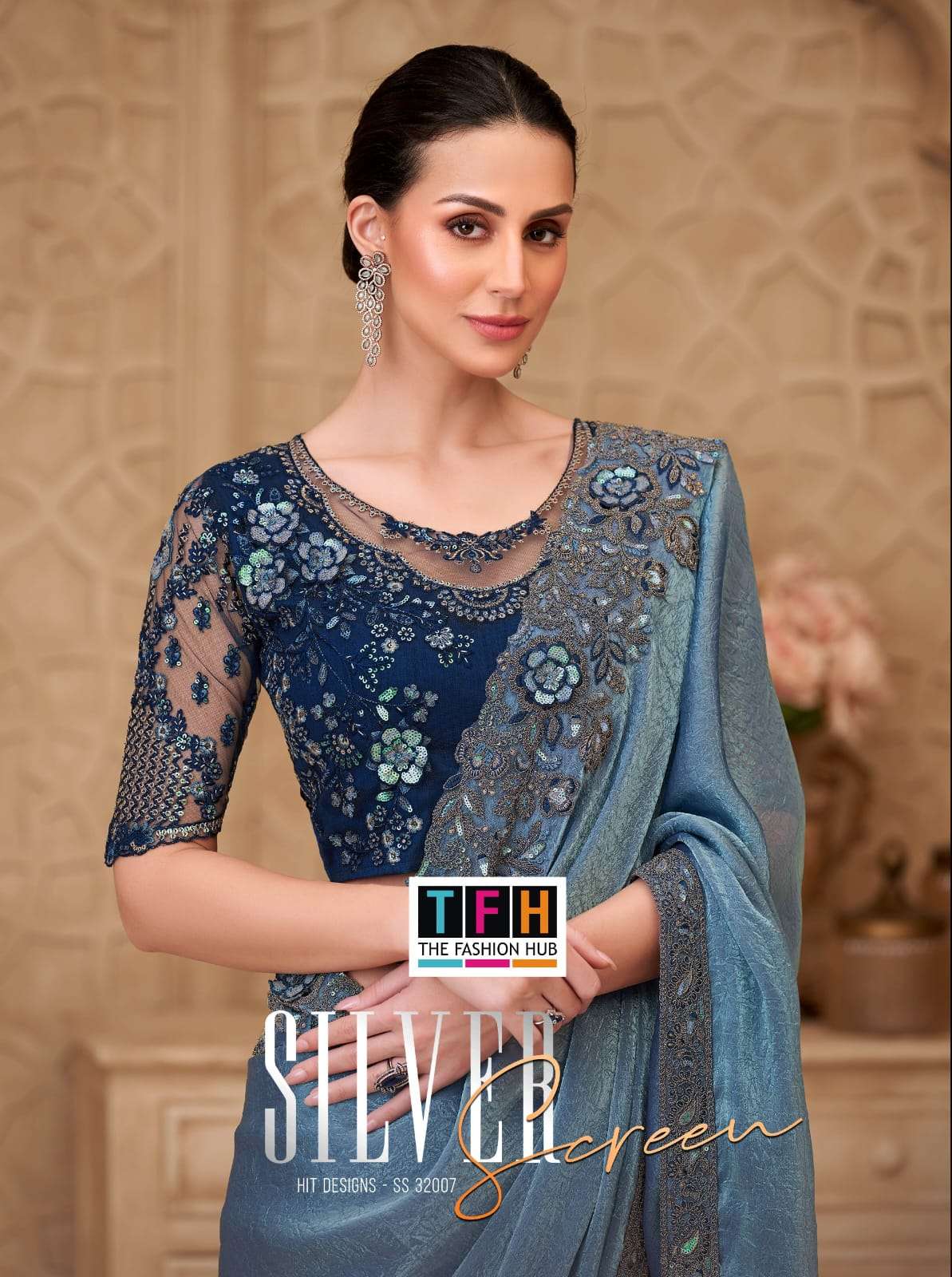 SILVER SCREEN 1 by tfh saree Collection manufacturer surat 