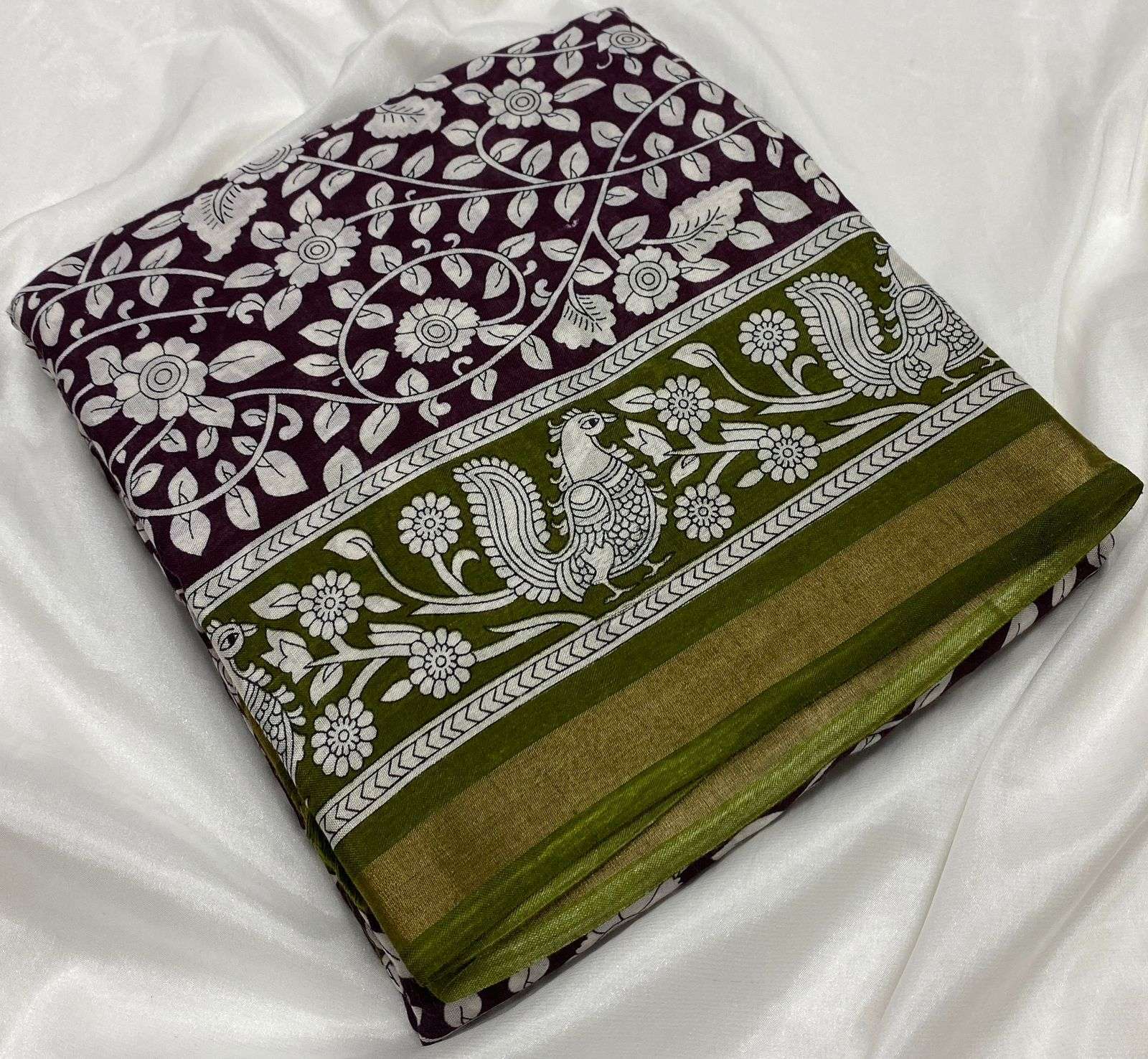 Super Soft Ikat Kalamkari Cotton Saree
