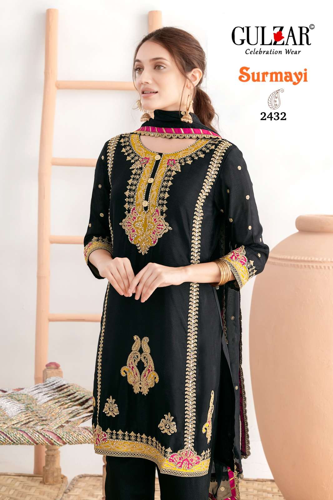 Surmayi D no 2431 243 by Gulzar suit collection manufacturers surat 