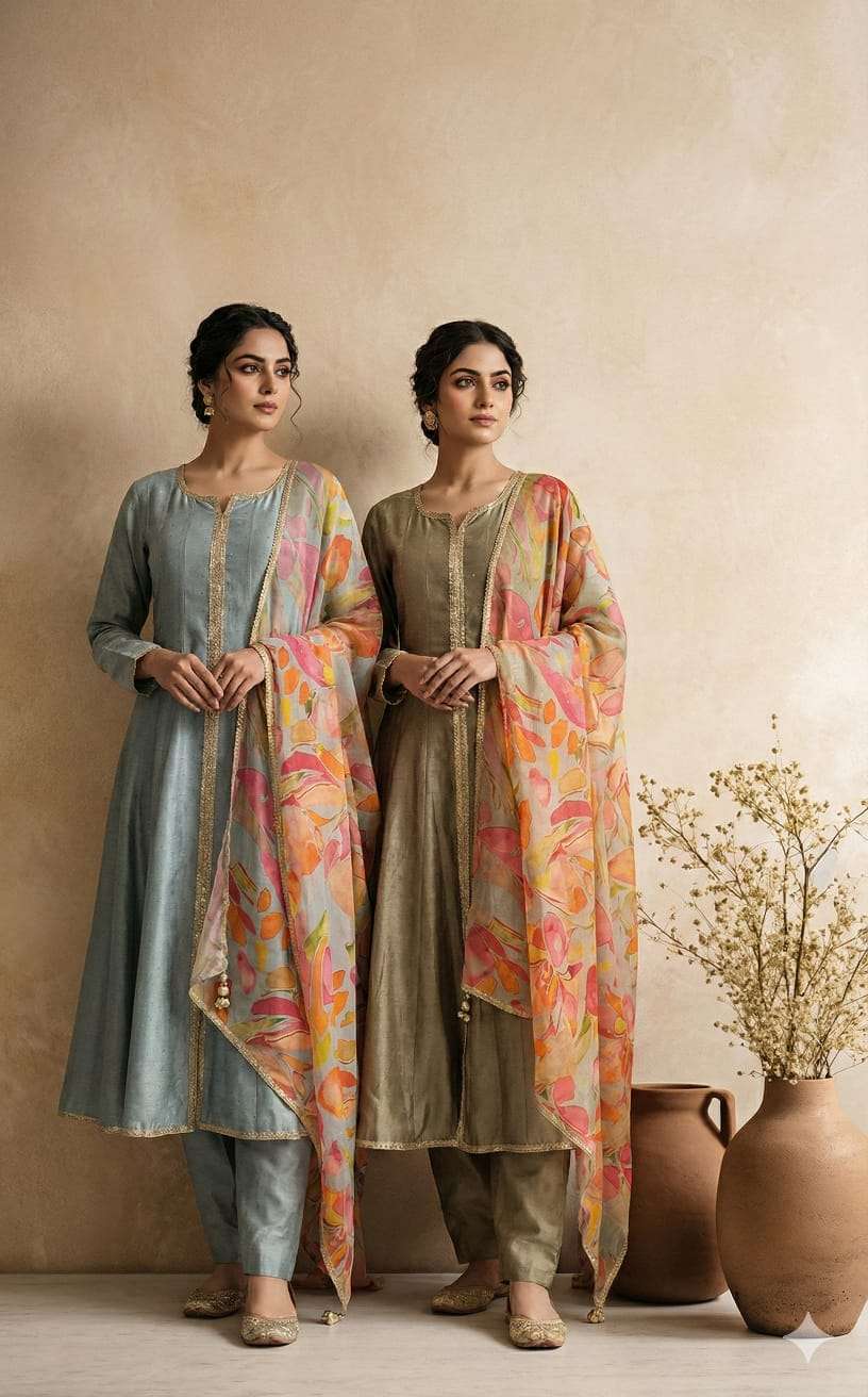 Vichitra Anarkali kurti collection manufacturers surat 