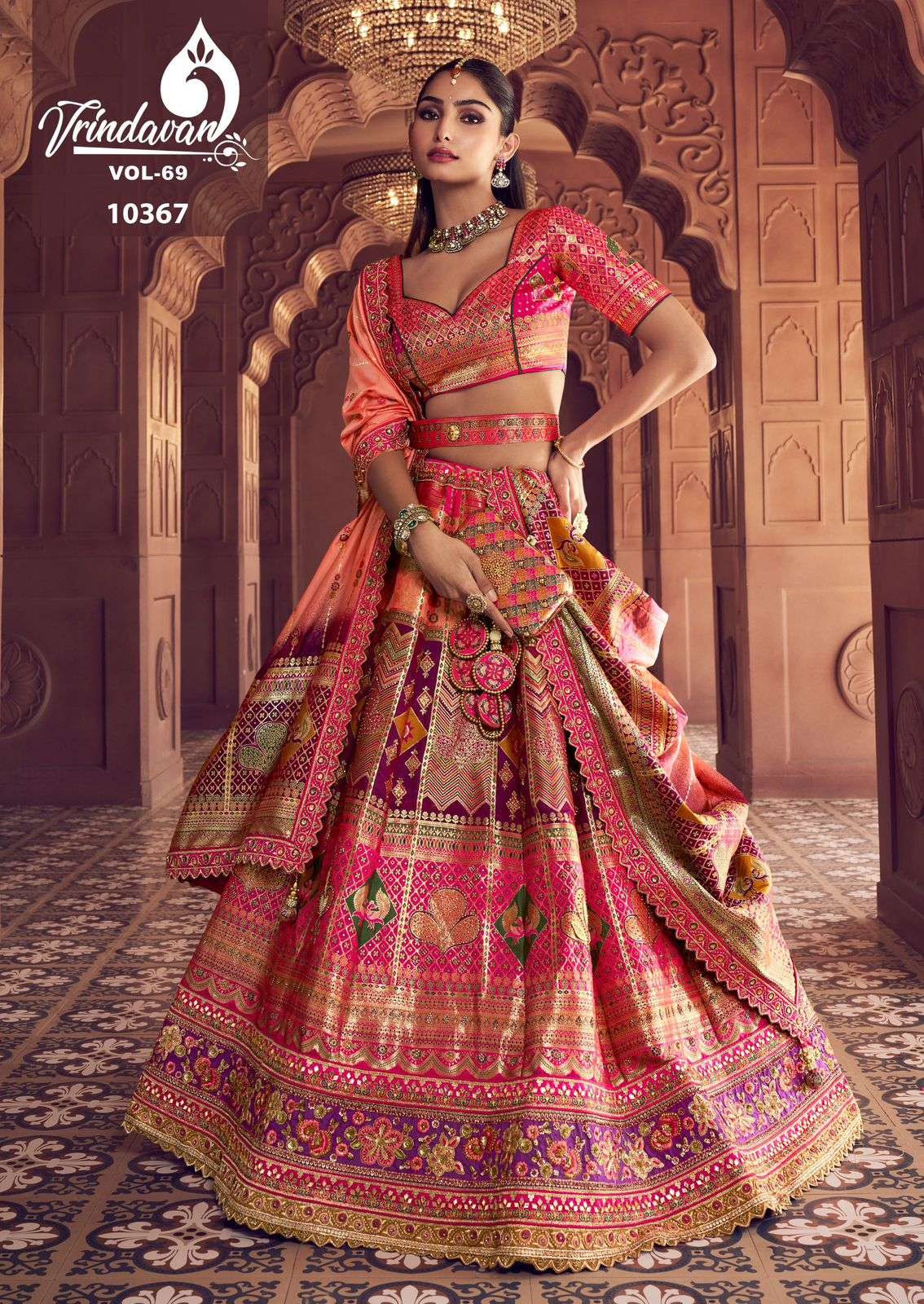 VRINDAVAN VOL 69 SERIES 10365 TO 10370 By ROYAL Lehenga choli collection manufacturers surat 
