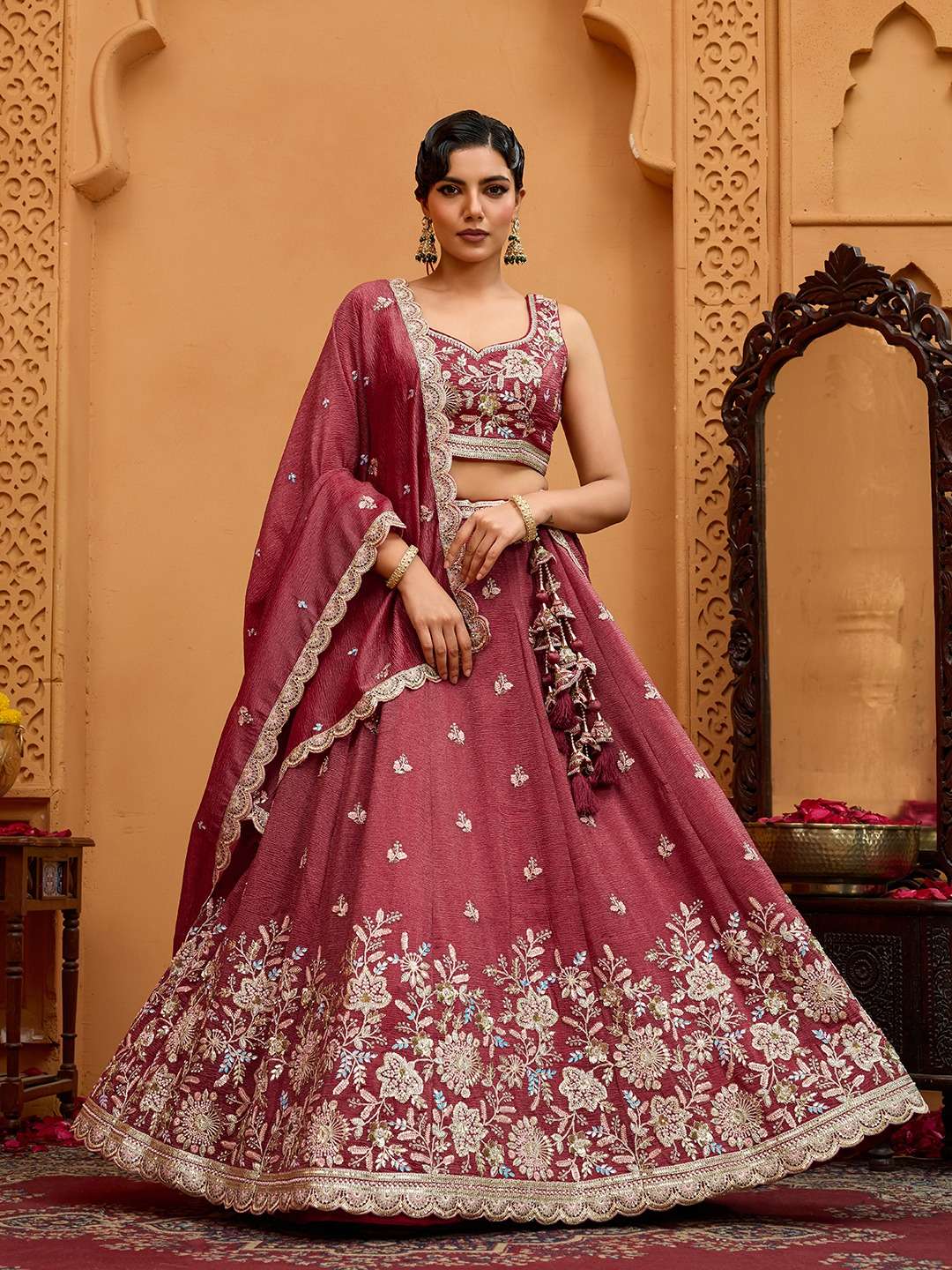 ADORN CRAFT 6145 GREEN | PURPLE | ROSEGOLD Lehenga choli collection manufacturers surat