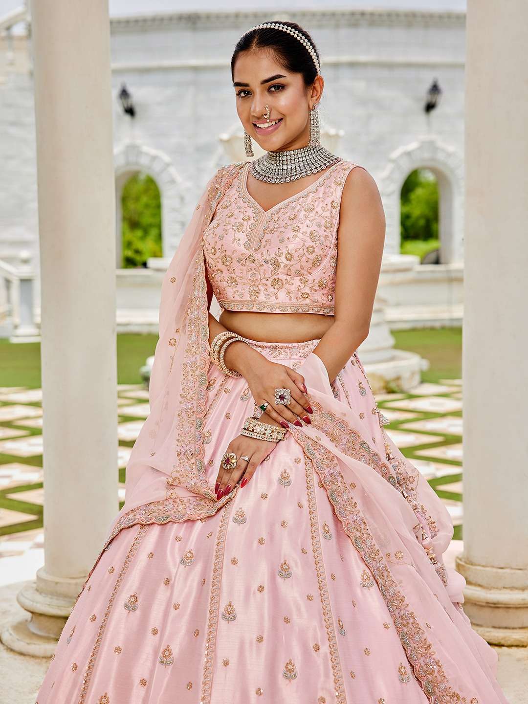 ADORN CRAFT 6194 Pink Lehenga choli collection manufacturers surat 