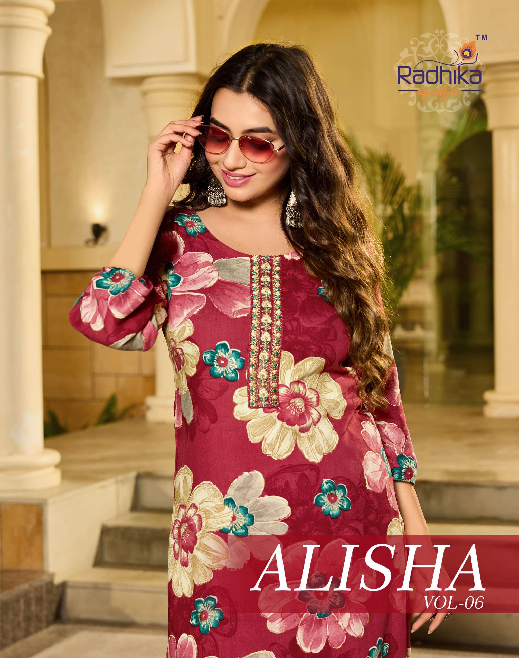 ALISHA  VOL 6 by RADHIKA lifestyle kurti collection manufacturers surat 
