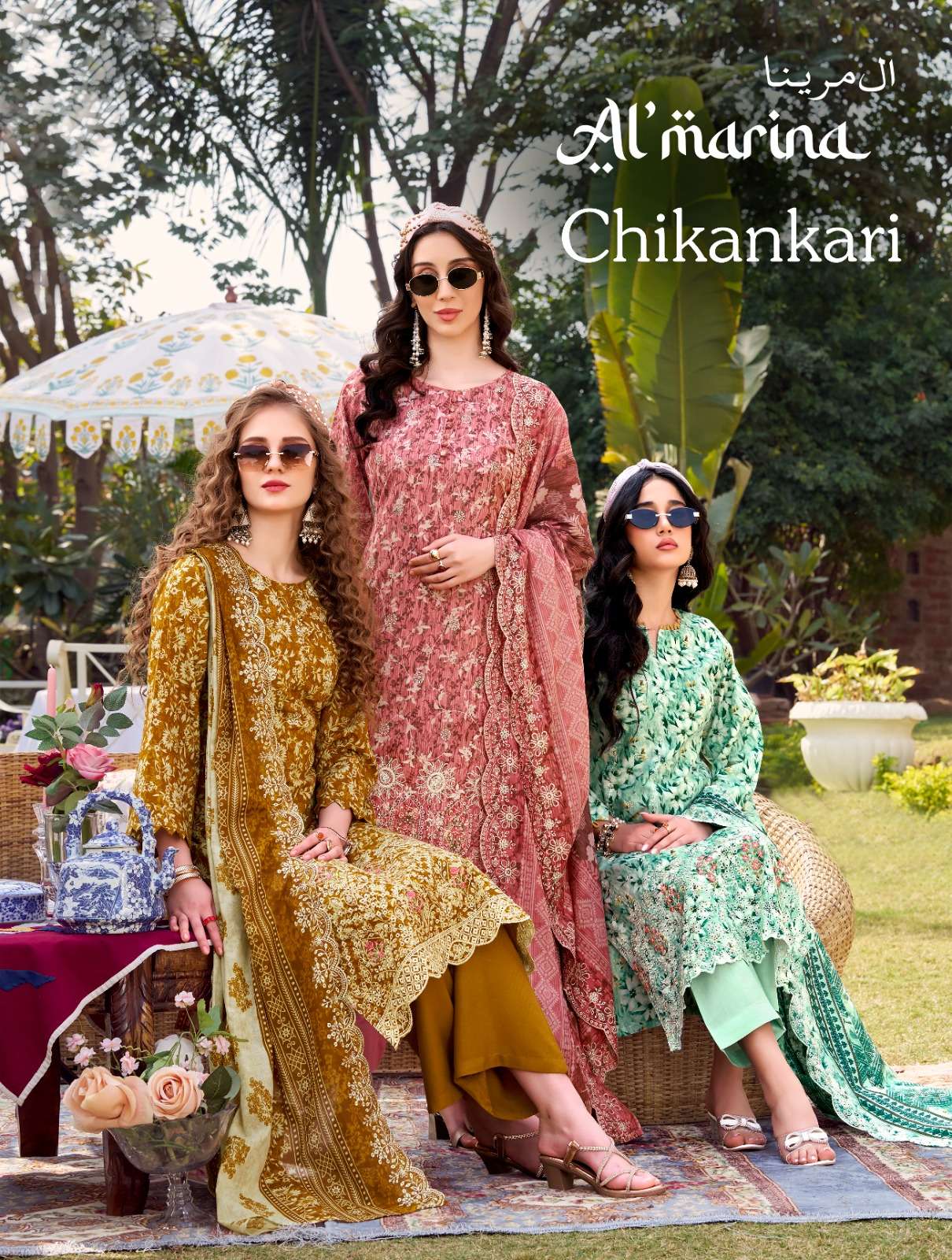 CHIKANKARI by ALMARINA Suit collection manufacturers surat 