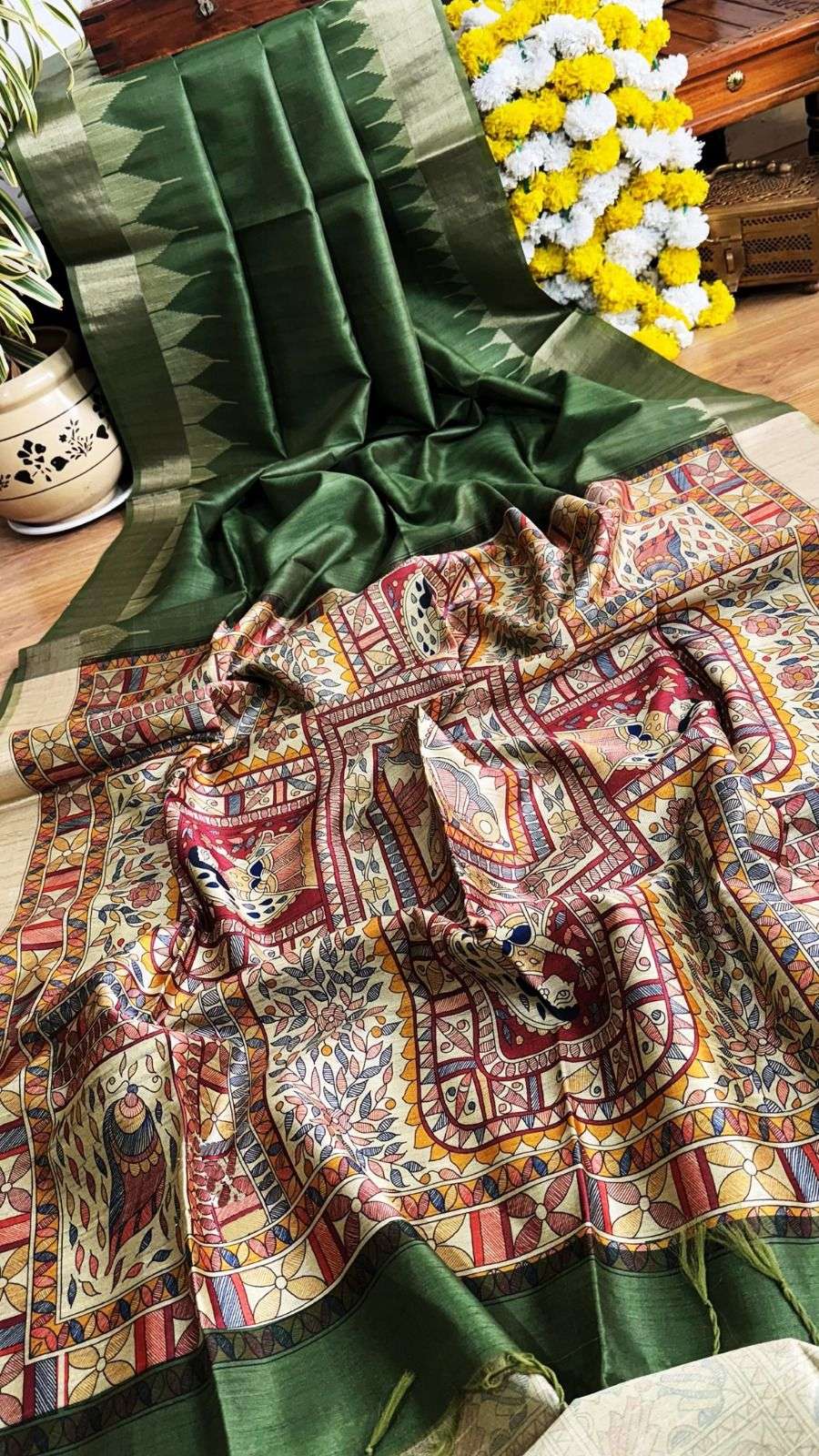 Chitramilan Silk – Artistic Madhubani Tussar Elegance