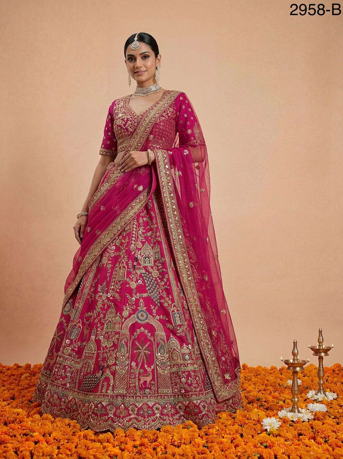 Code 2958 Lehenga choli collection manufacturers surat 