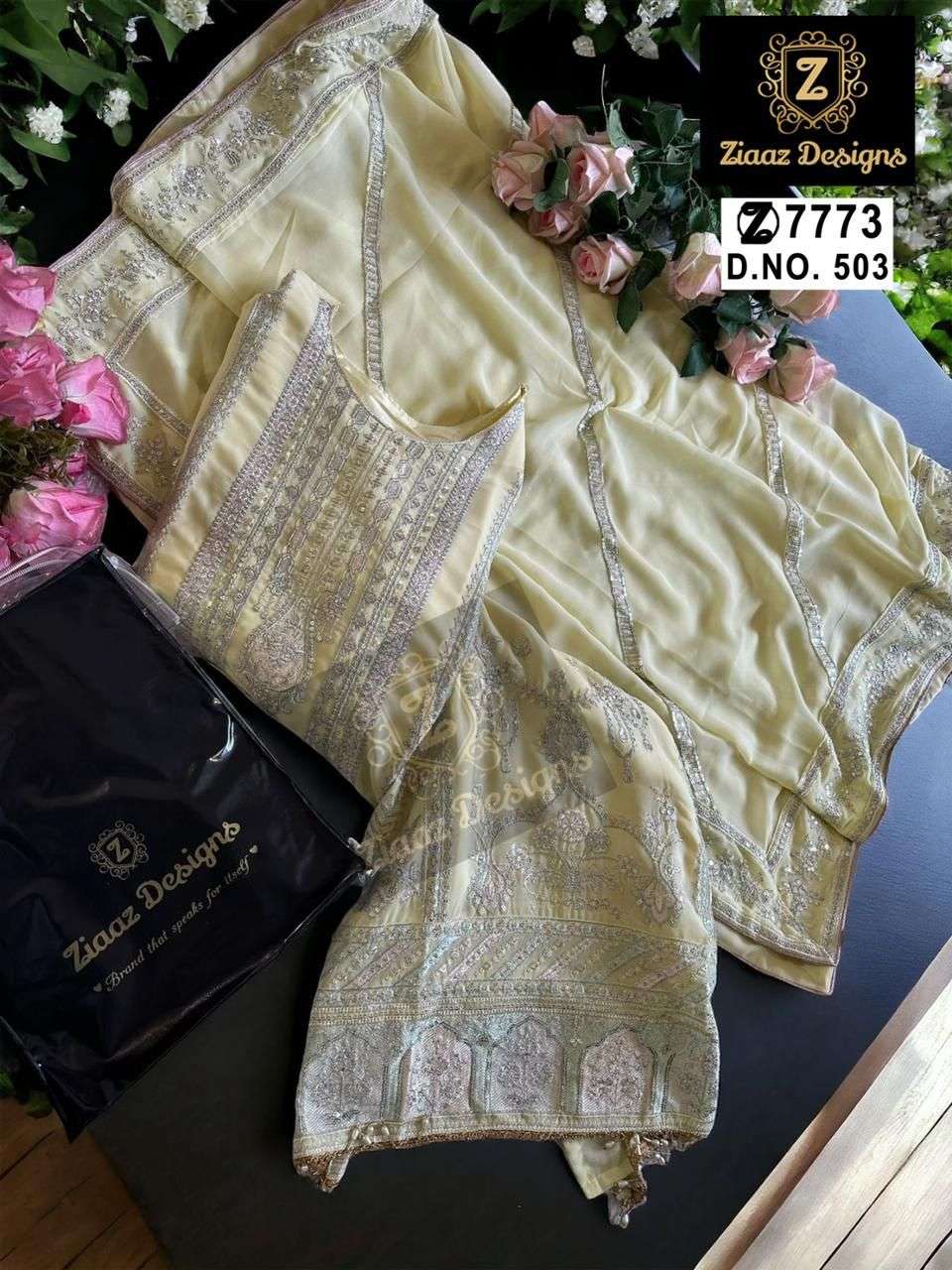 code 503 by Ziaaz Design Suit collection manufacturers surat 