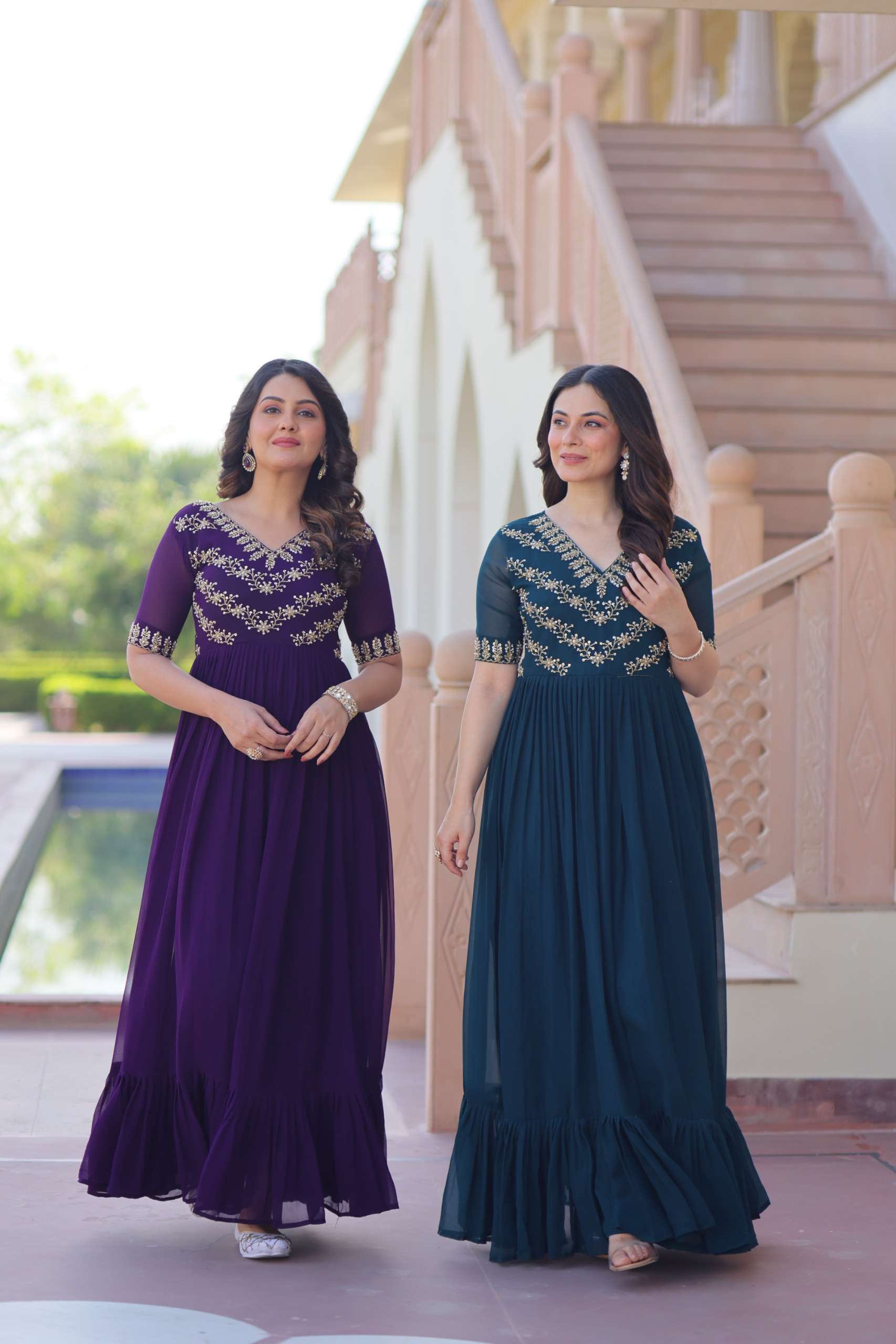 Code KA 1172 READYMADE DESIGNER GOWN COLLECTION manufacturers surat 