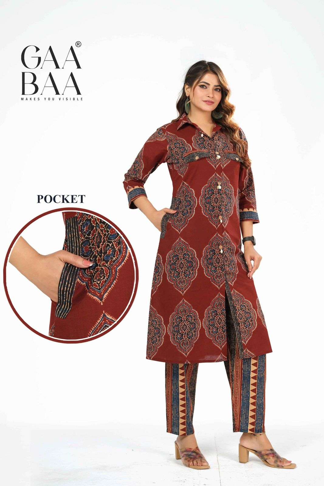 D No 962 by Gaa Baa kurti collection manufacturers surat 