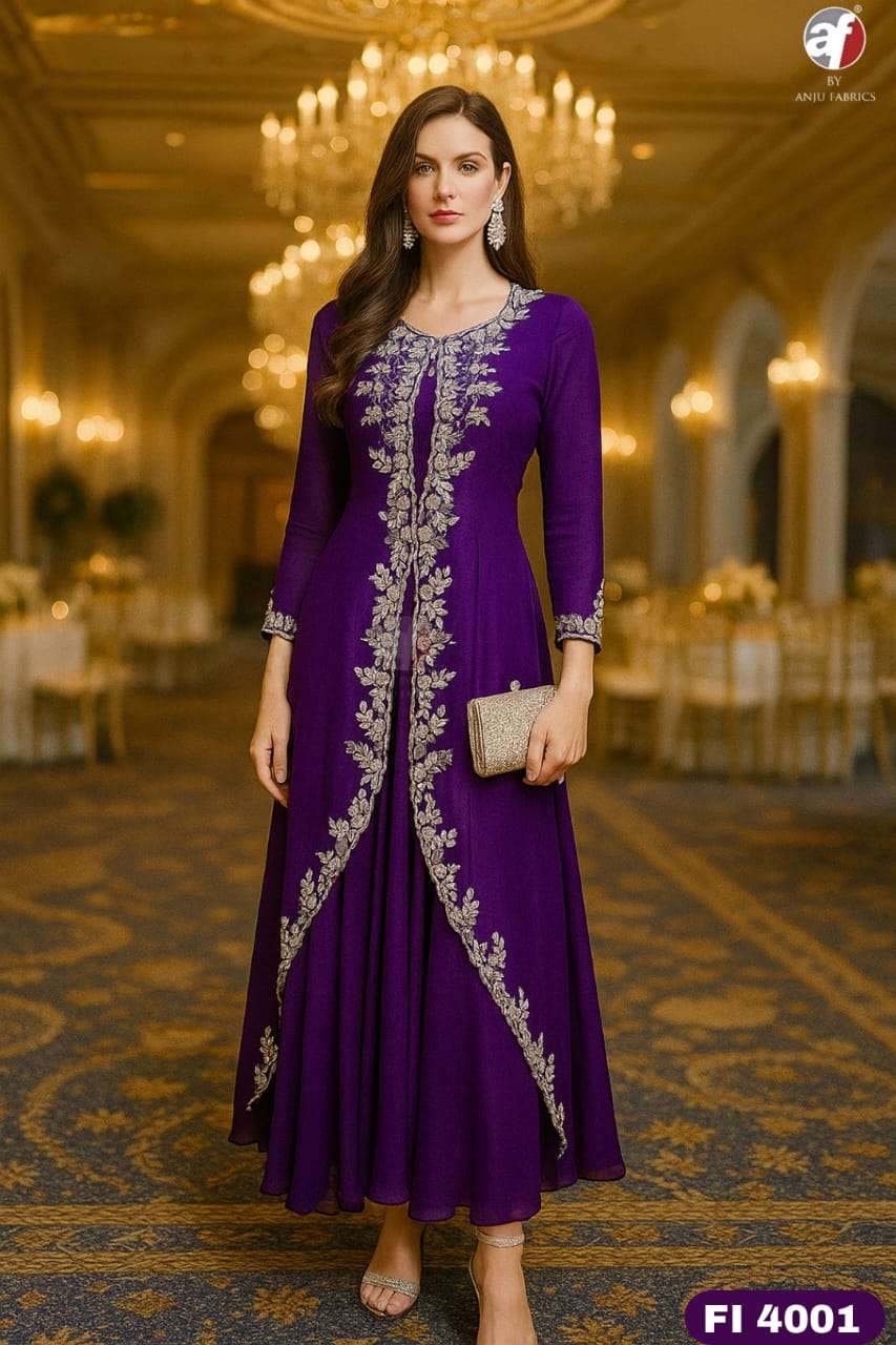 D NO FI 4001 by Anju fabric kurti collection manufacturers surat 