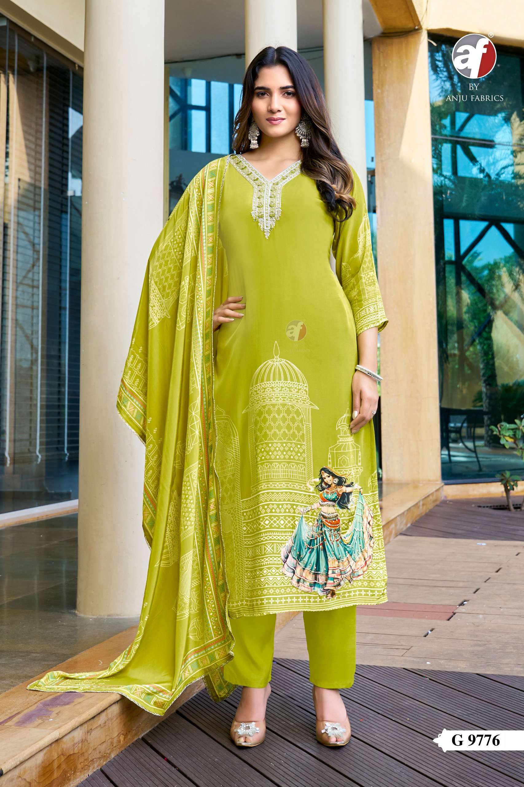 D NO G 9775  9776 by Anju fabric kurti collection manufacturers surat 