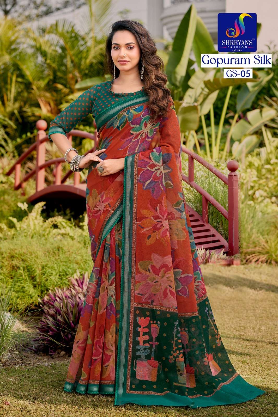 Elegant Cotton Silk with Fancy Lace Finish