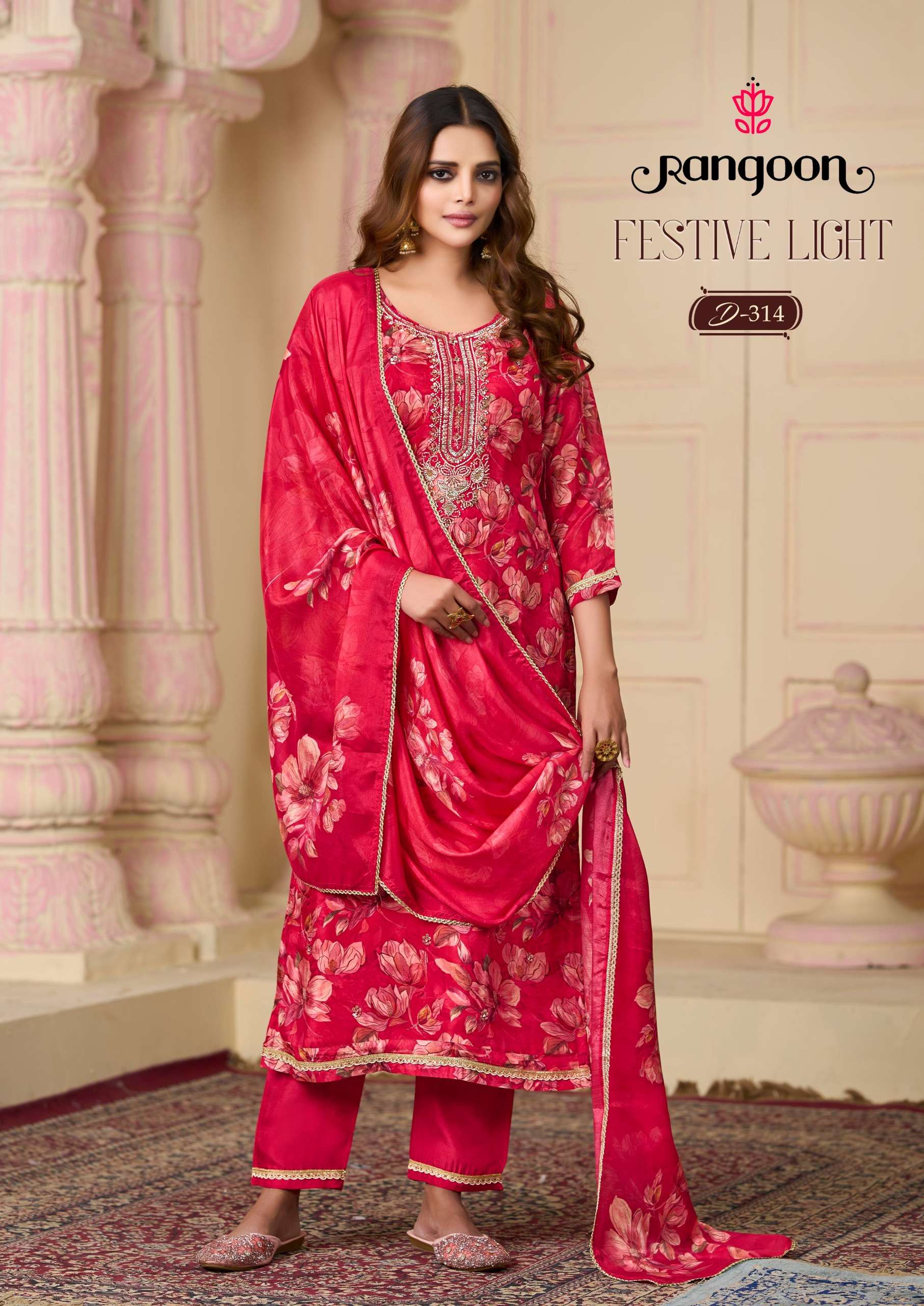 FESTIVE LIGHT by Rangoon kurti collection manufacturers surat 