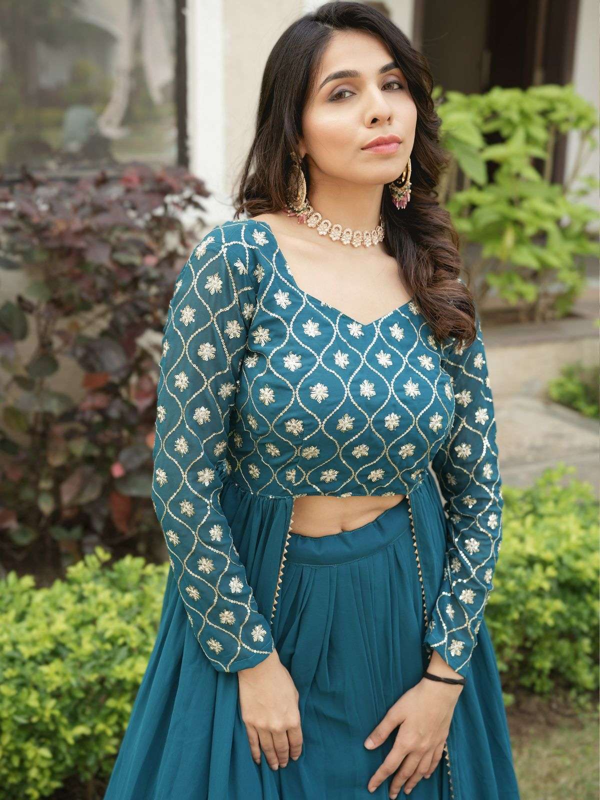 GRTN8126TEAL Lehenga choli collection manufacturers surat 