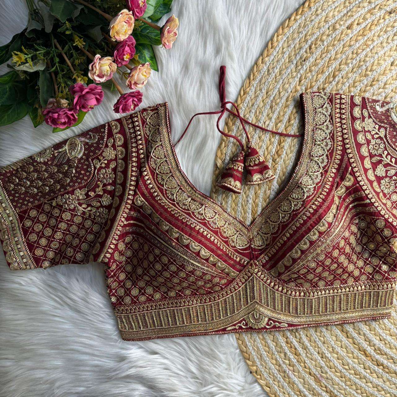 Heavy GOLD JARI BLOUSE collection manufacturers surat 