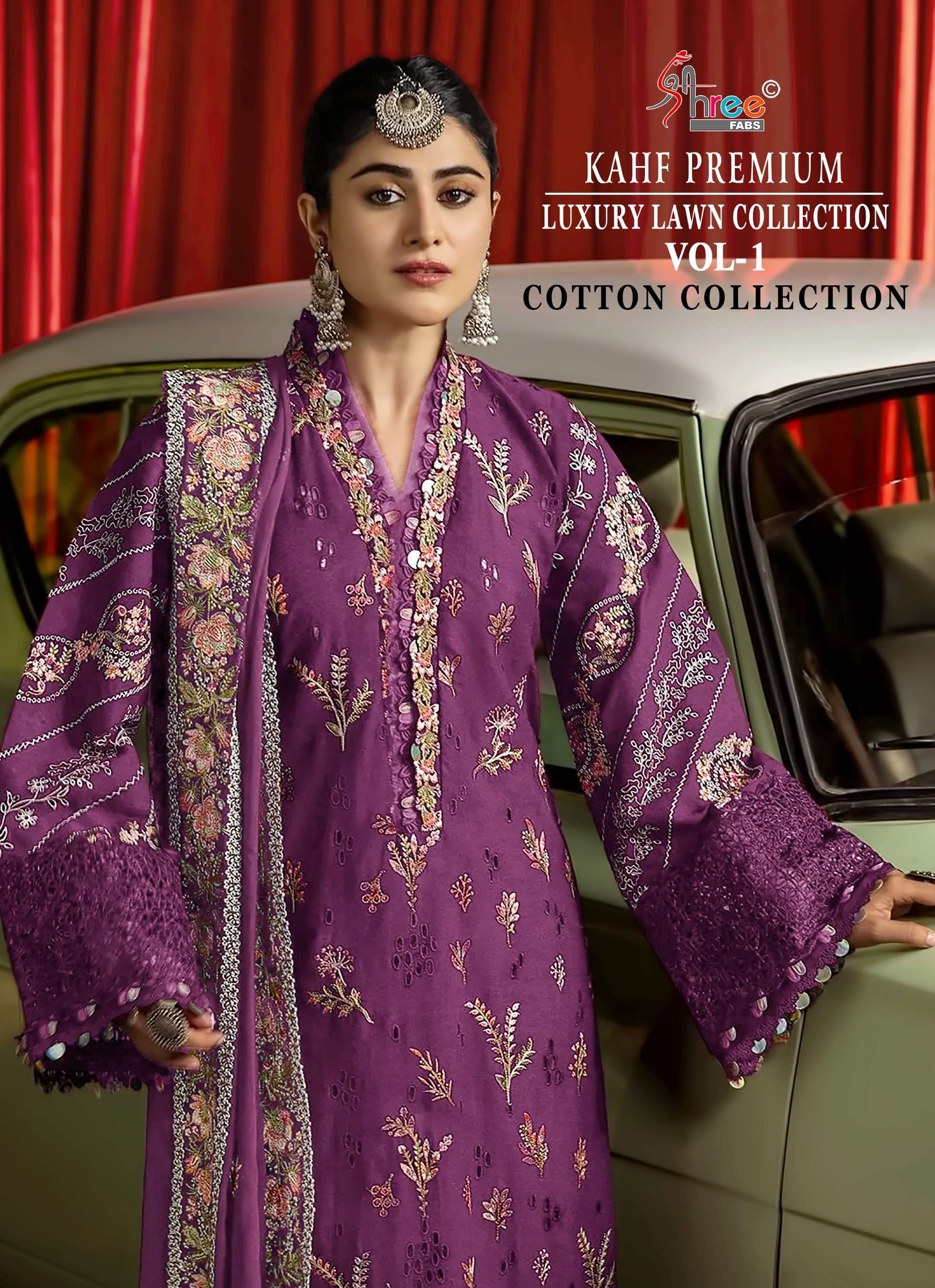 KAHF PREMIUM LUXURY LAWN COLLECTION VOL 1 By Shree fab suit collection manufacturers surat 