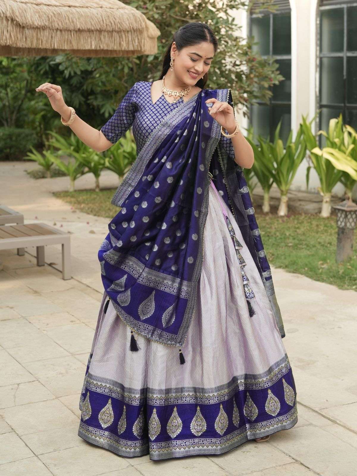 Kanchipuram Silk Lehenga choli collection manufacturers surat 