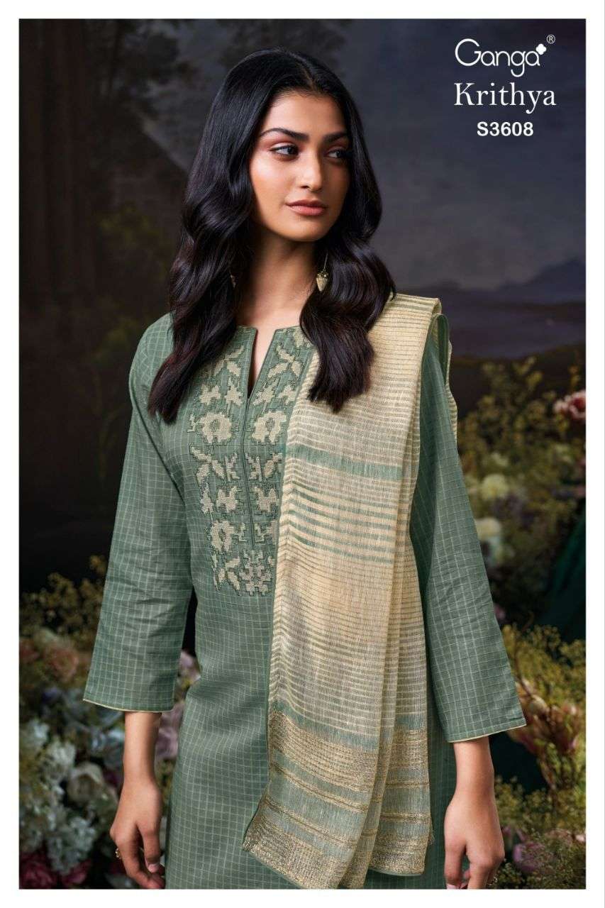 KRITHYA 3608 by GANGA Suit collection manufacturers surat 