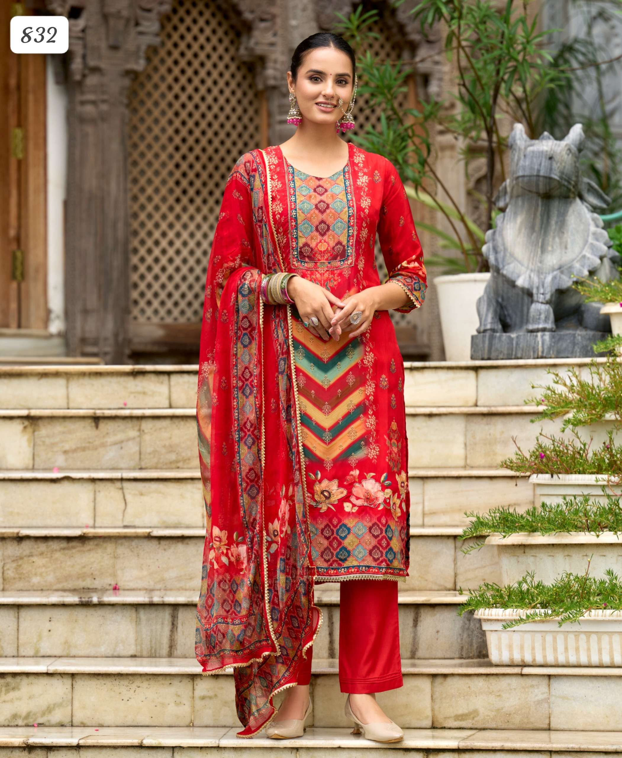 Kurta With Pant Printed Dupatta collection manufacturers surat 