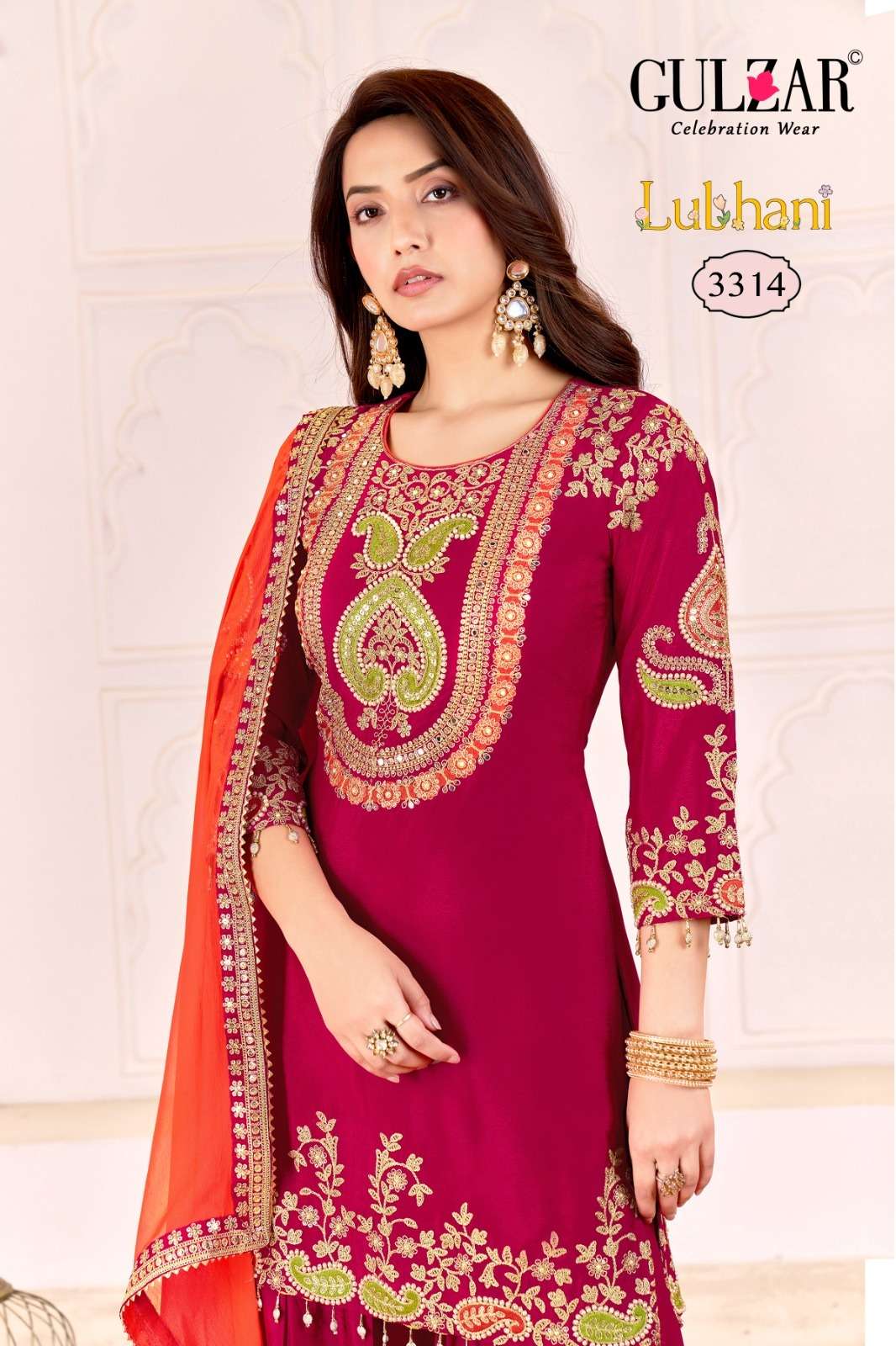 LUBHANI D no 3311 3314 by GULZAR suit collection manufacturers surat 