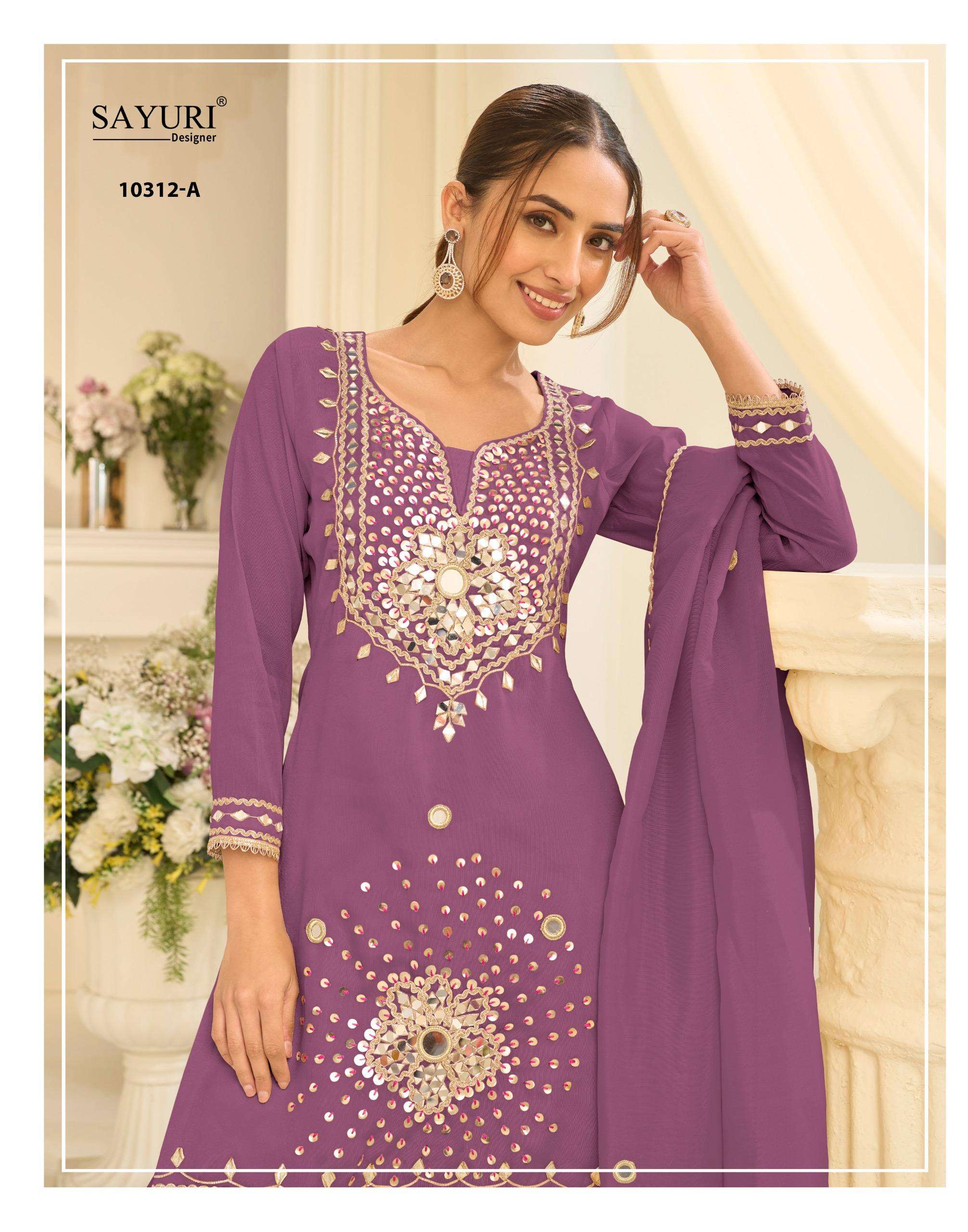 MIRROR COLLECTION 10312 by SAYURI DESIGNER Suit collection manufacturers surat 