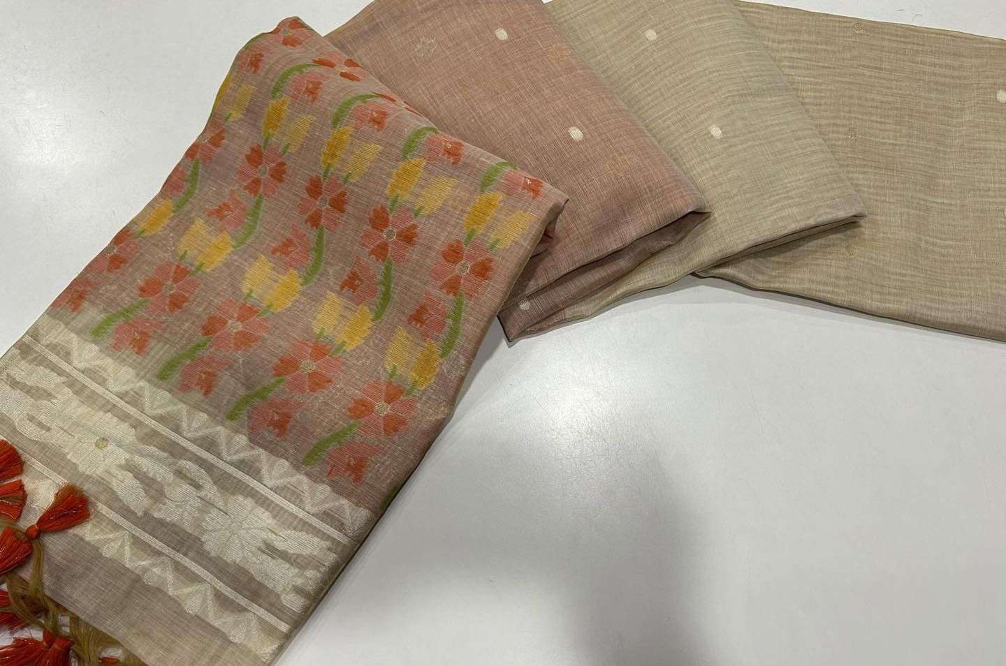 Muga Cotton 210 – Premium Jamdani Weave Elegance