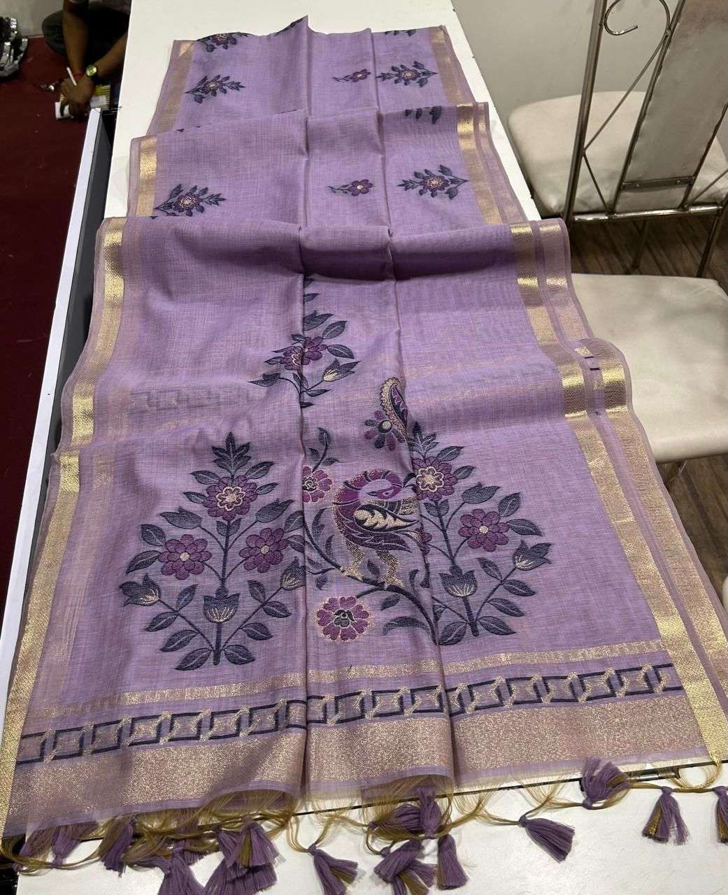 Muga Cotton P1 – Classic Paithani Weaving Elegance