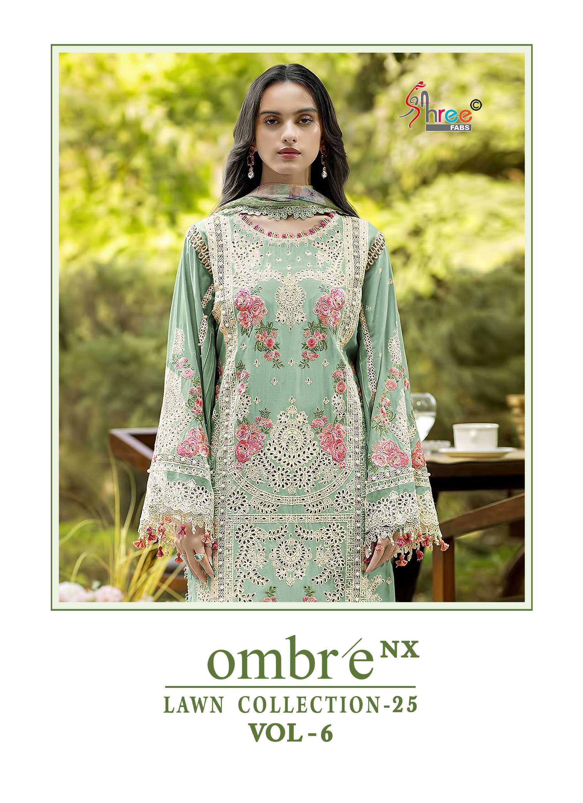 OMBRE LAWN VOL 6 NX By Shree fab suit collection manufacturers surat 