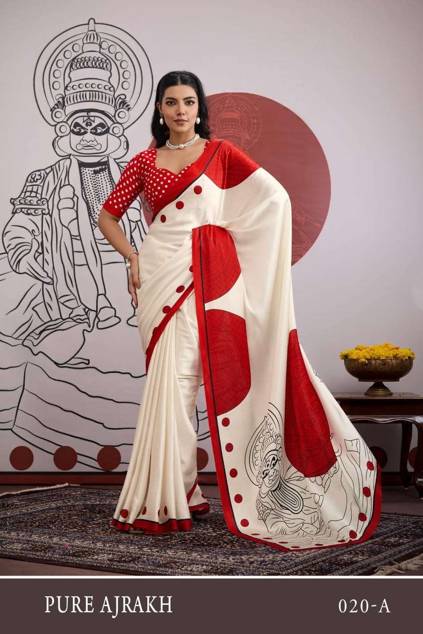 PURE AJRAKH 020 by RAJTEX saree Collection manufacturer surat 