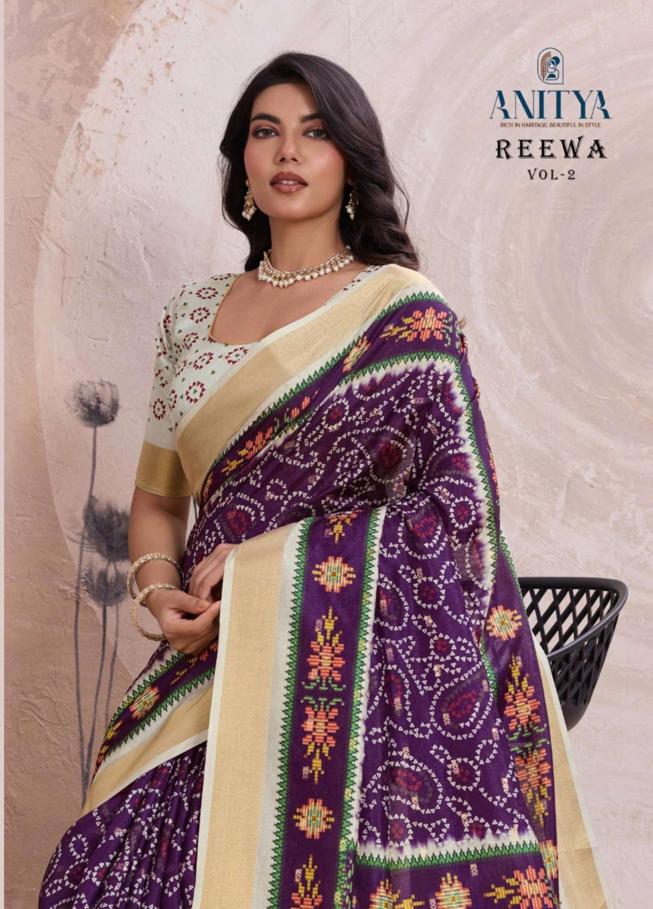 Reewa Vol 2  Series 5001 to 5010 By Anitya saree Collection manufacturer surat 
