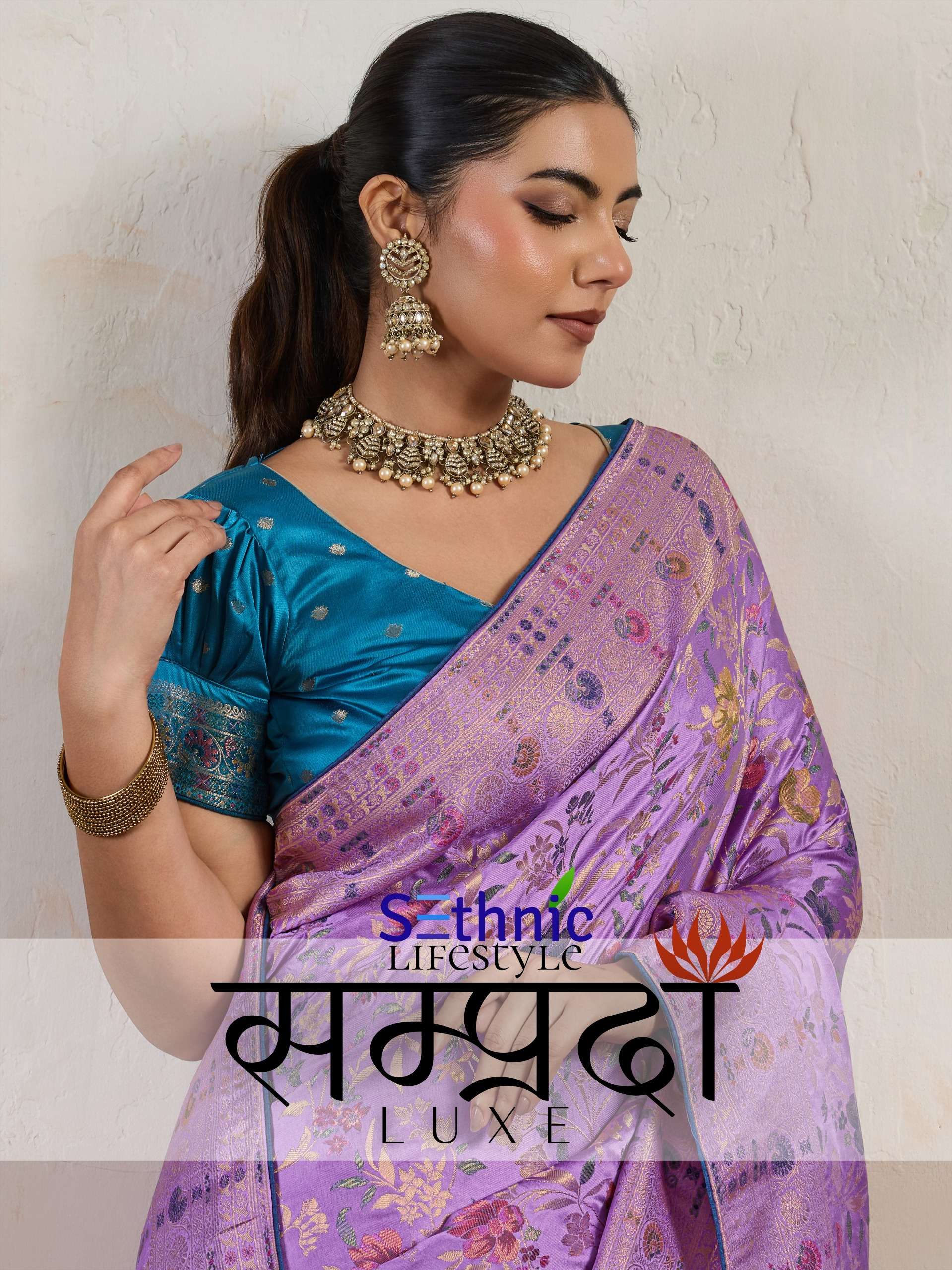 Samprada Luxe Series 106005 TO 106007 By Sethnic Lifestyle saree Collection manufacturer surat 