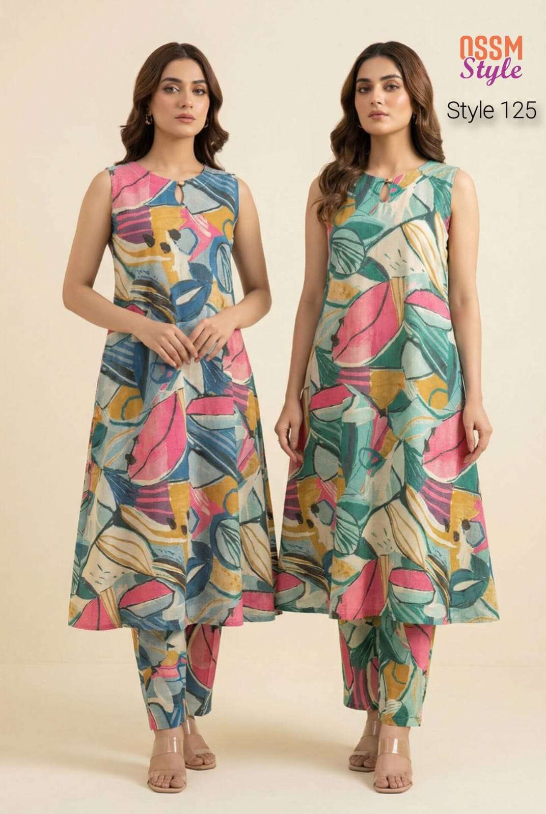 Style no 123 124 125 COMBO SET kurti collection manufacturers surat