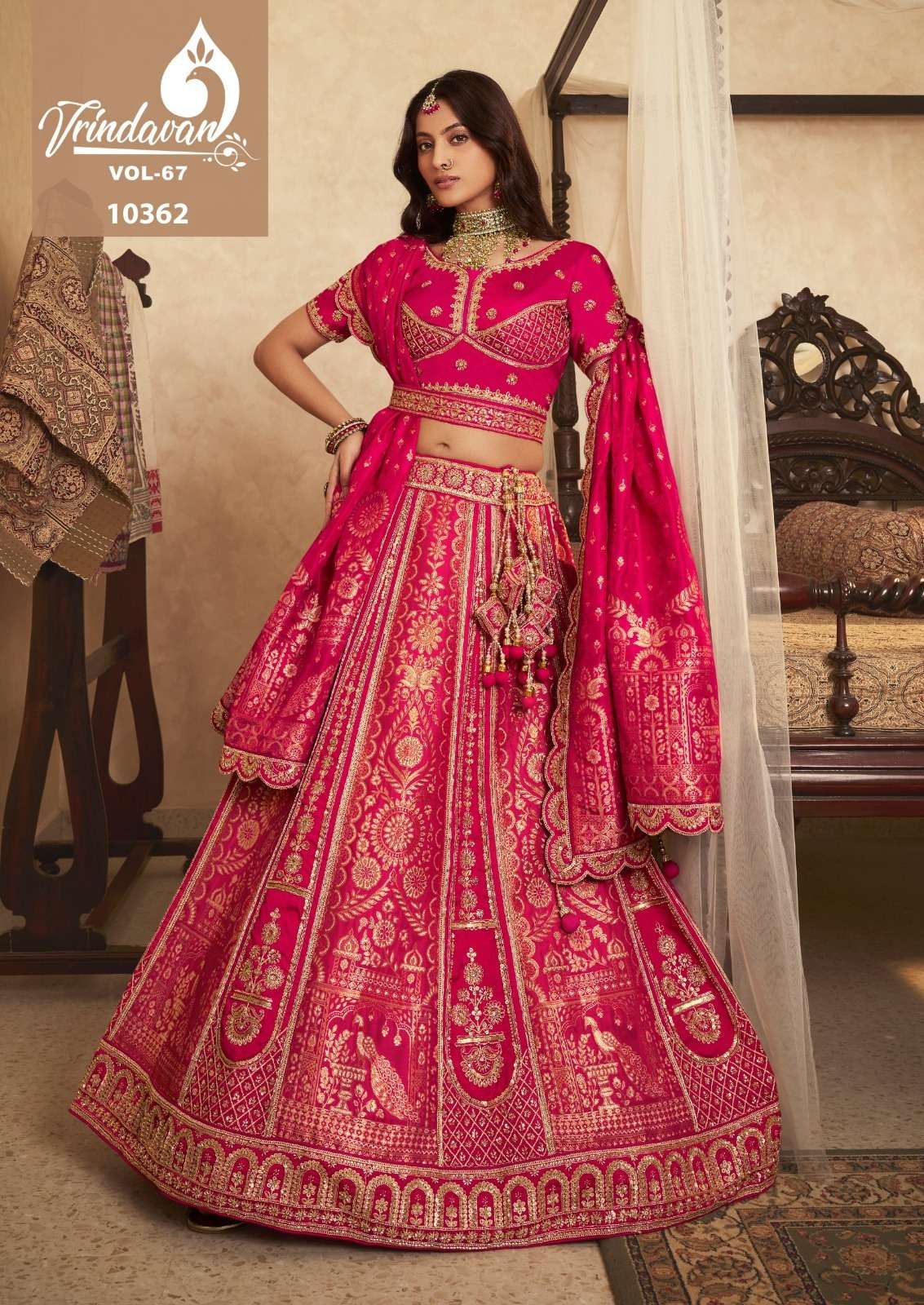 VRINDAVAN VOL 67  SERIES 10359 TO 10364 By ROYAL Lehenga choli collection manufacturers surat 