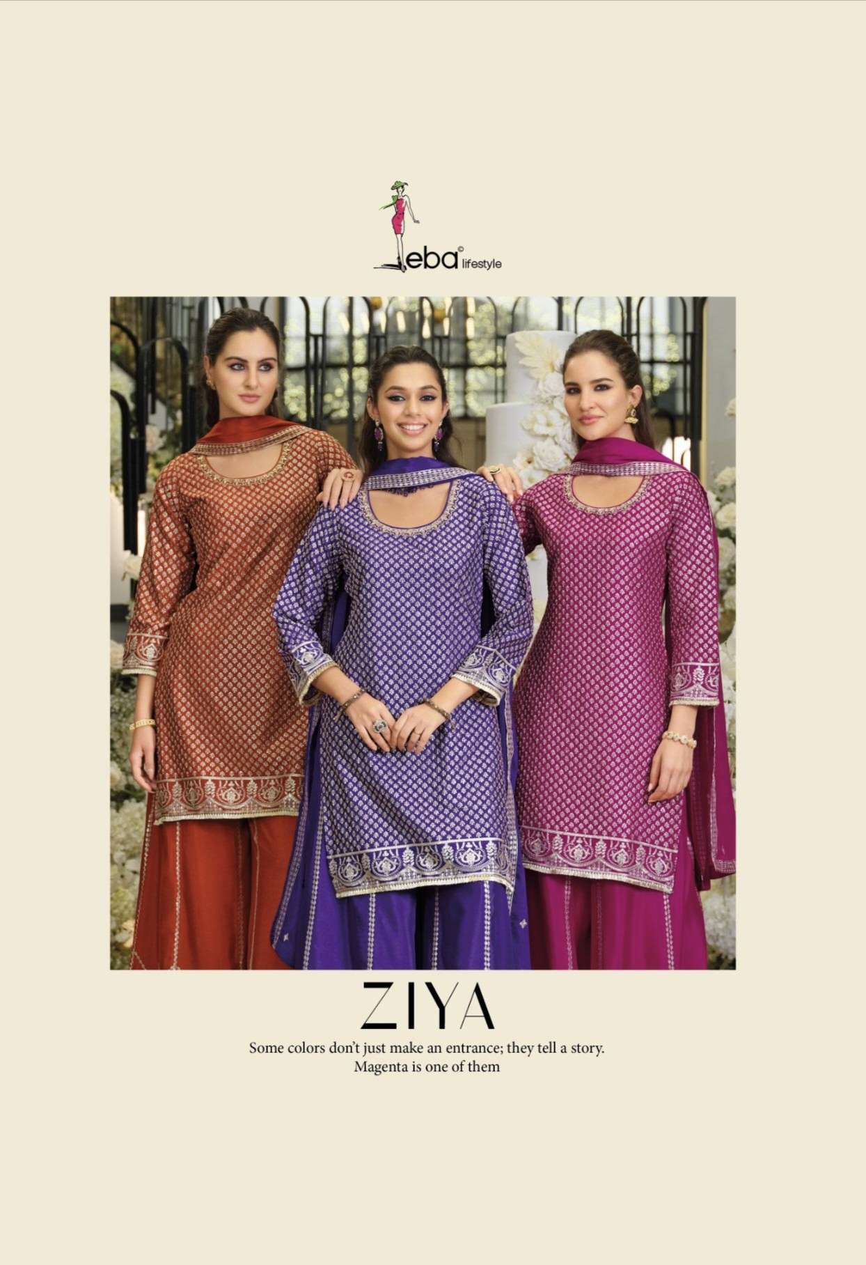 Ziya by Eba lifestyle suit collection manufacturers surat 