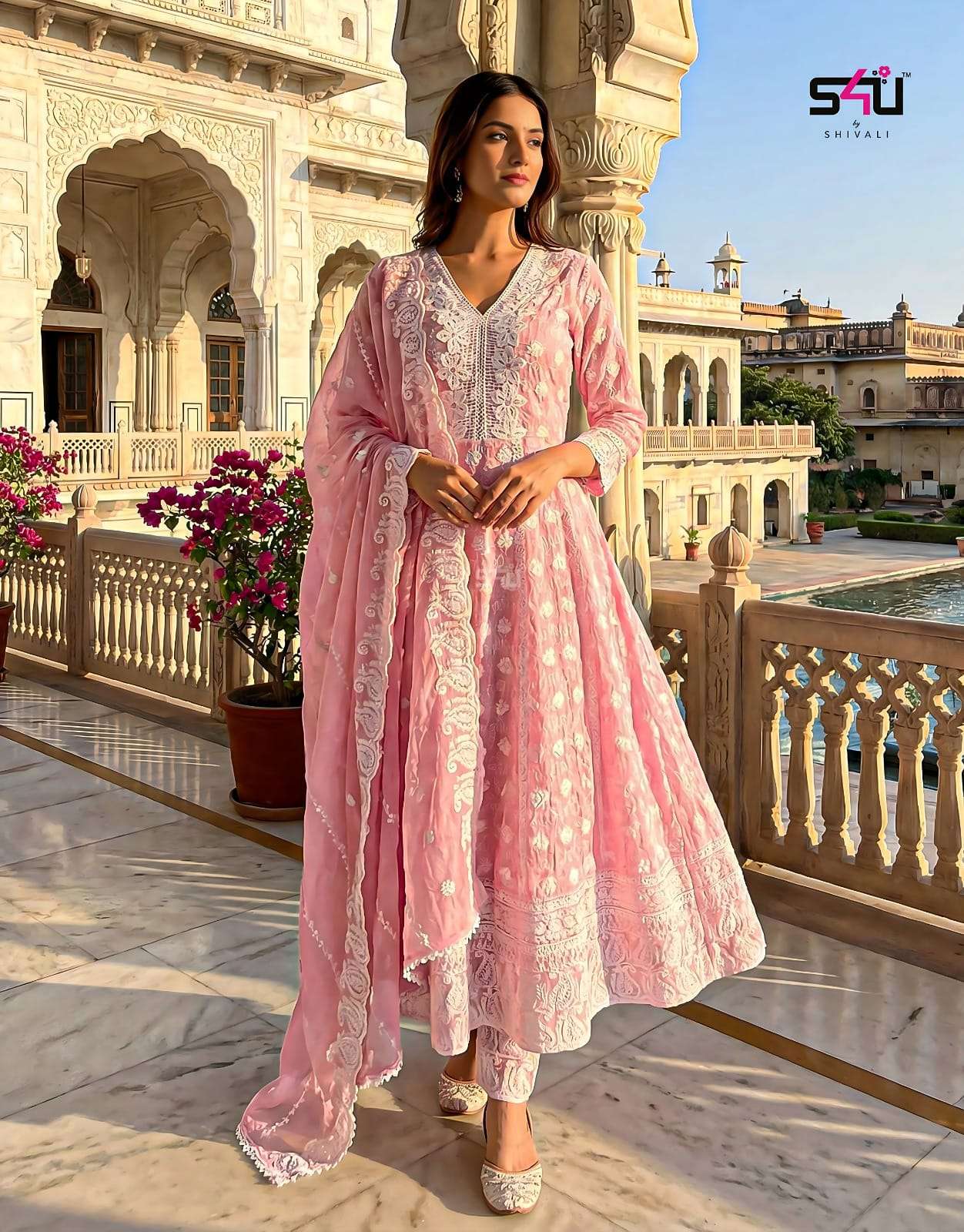 240393 C ANARKALI kurti collection manufacturers surat 