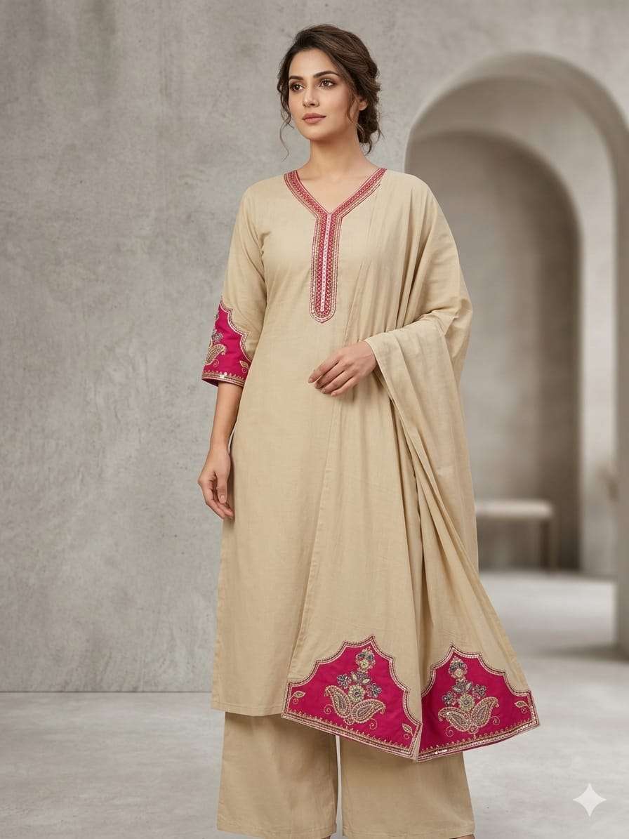 3 PIECE KURTI A  PLAZZO DUPATTA collection manufacturers surat 