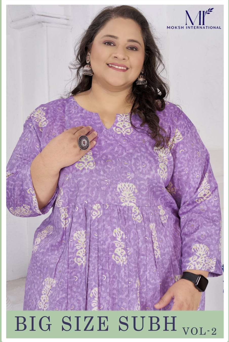 BIG SIZE SUBH VOL 2 by MOKSH INTERNATIONAL kurti collection manufacturers surat 