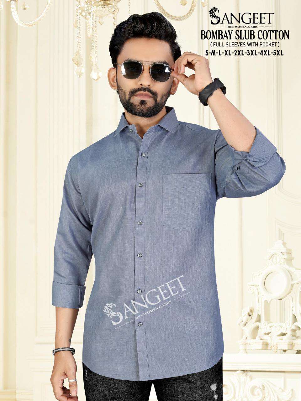 BOMBAY SLUB COTTON FULL SLLEVES SHIRT collection manufacturers surat 
