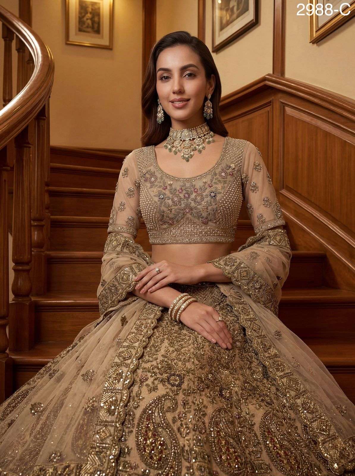 Code 2988 Partywear Lehenga Choli collection manufacturers surat 