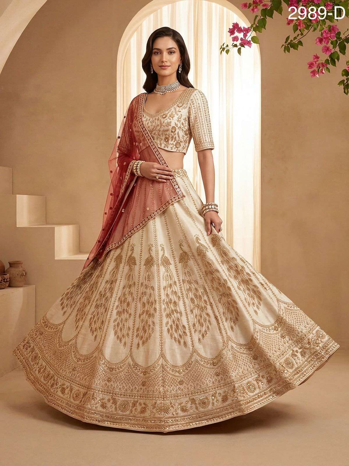 Code 2989 lehenga choli collection manufacturers surat 
